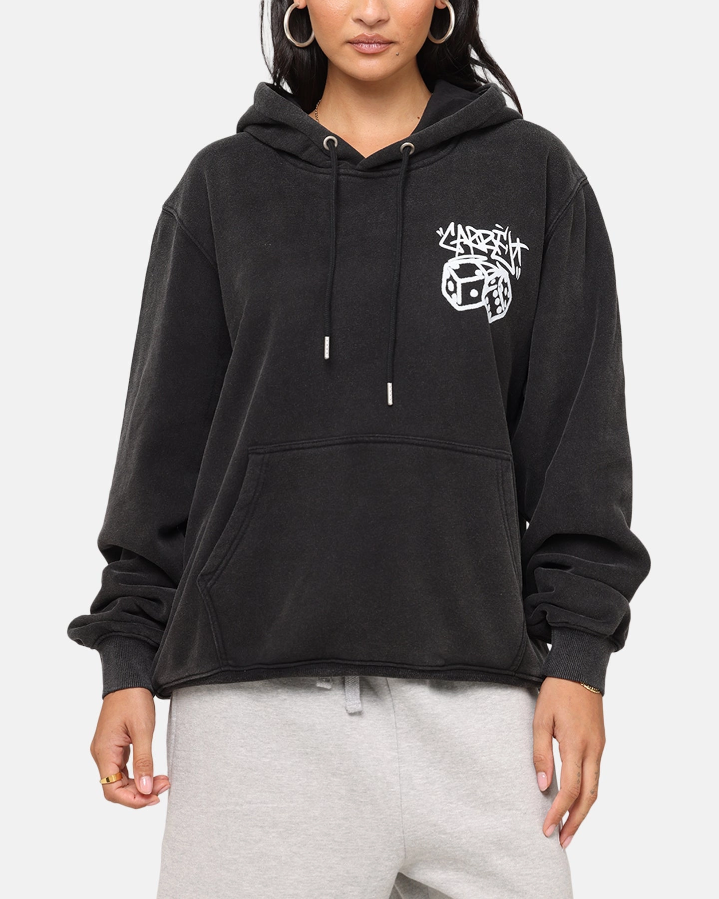 Carre Rolling Worldwide Hoodie Vintage Black Hiking Jacket