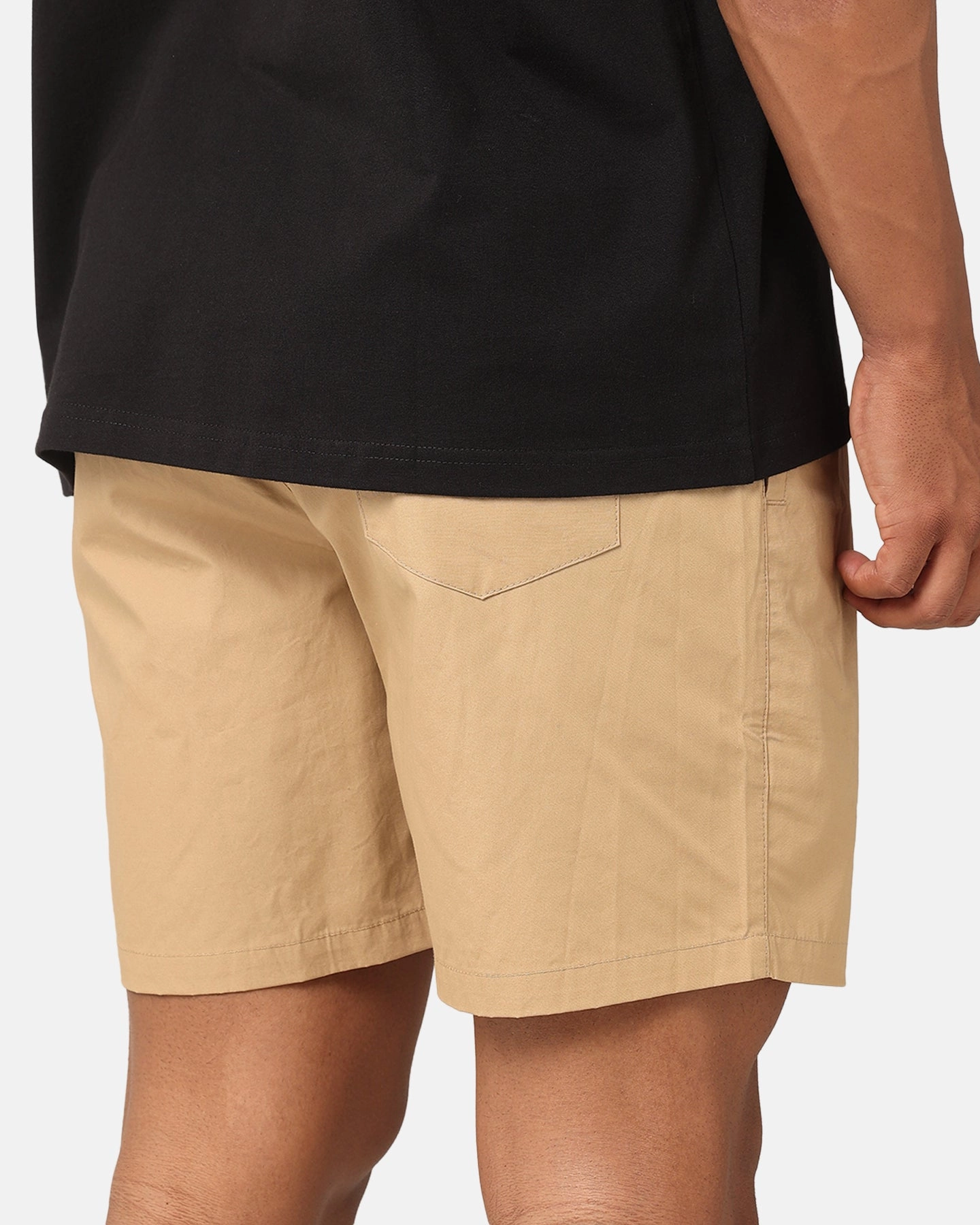 Carre Rose Beach Shorts Stone Vegan Leather