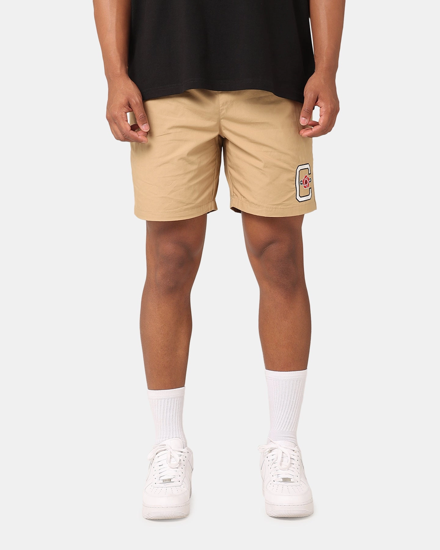 Soft touch finish Non Restrictive Movement Carre Rose Beach Shorts Stone