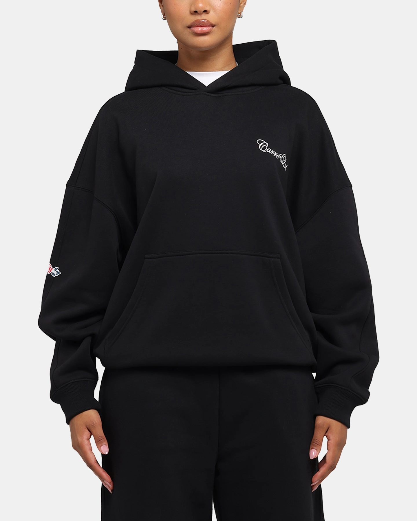 Carre Rosebud Oversized Hoodie Black Likelihood Beanie