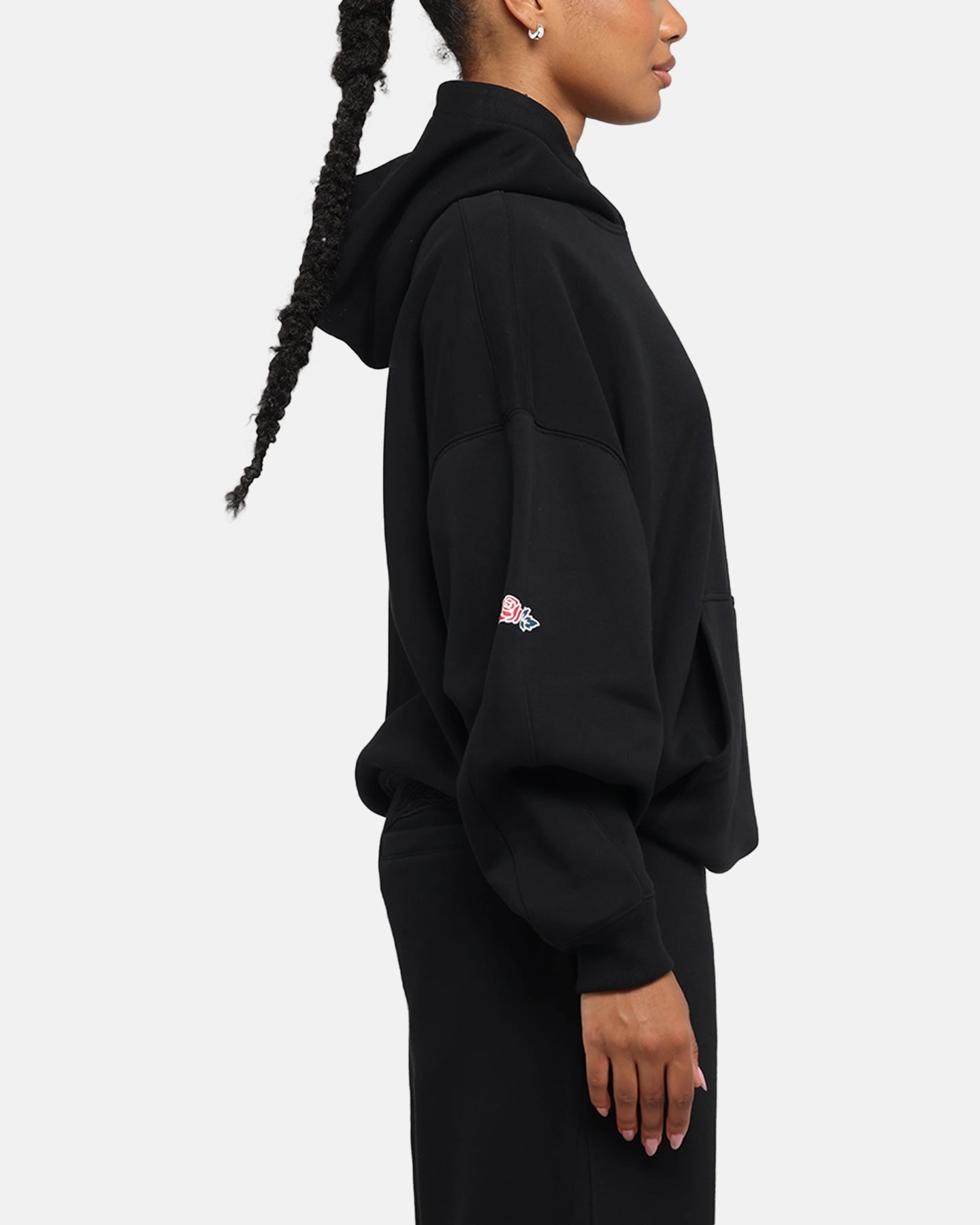 Carre Rosebud Oversized Hoodie Black nurses