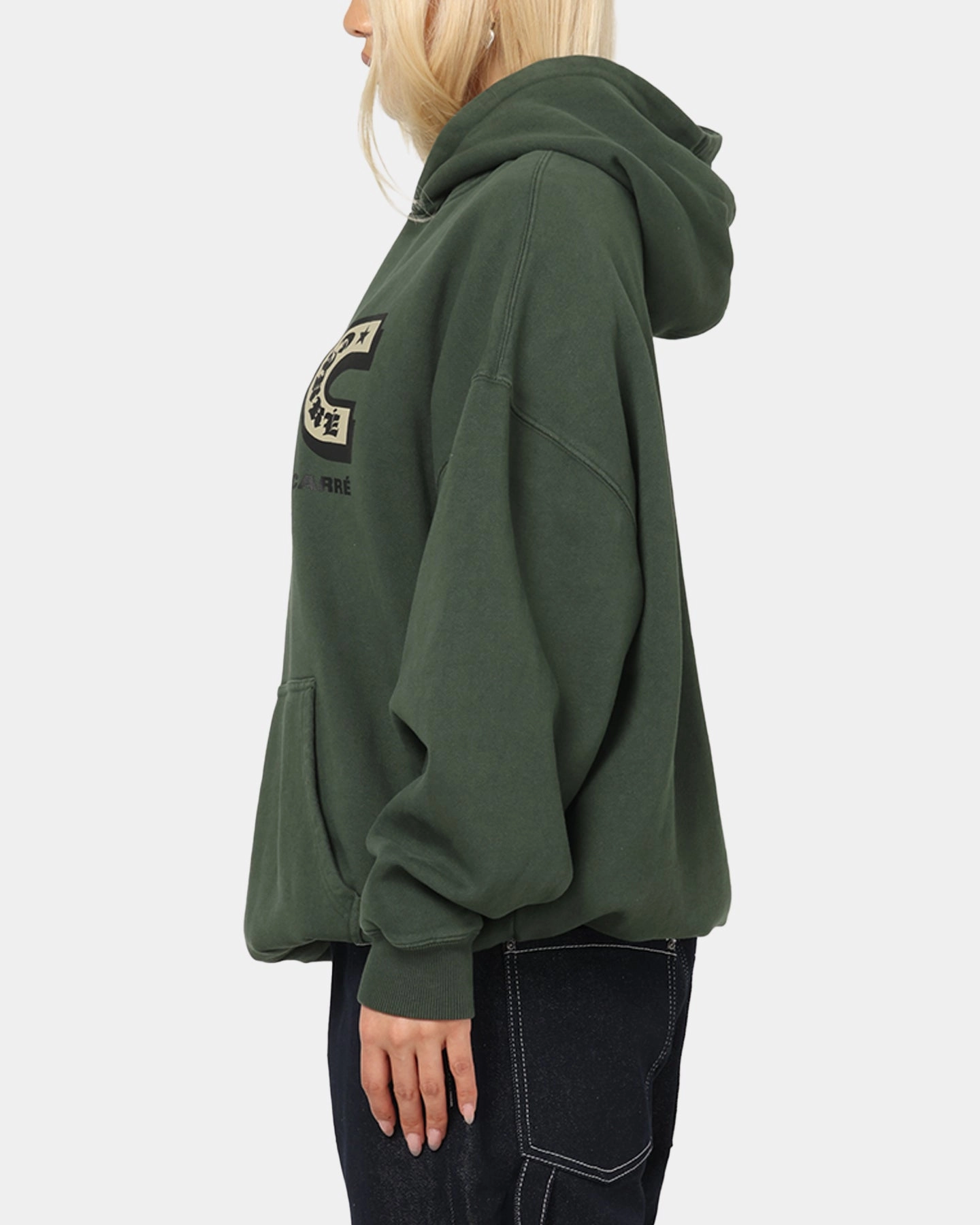 motorcycle gear Carre Sacred Letter Hoodie Green