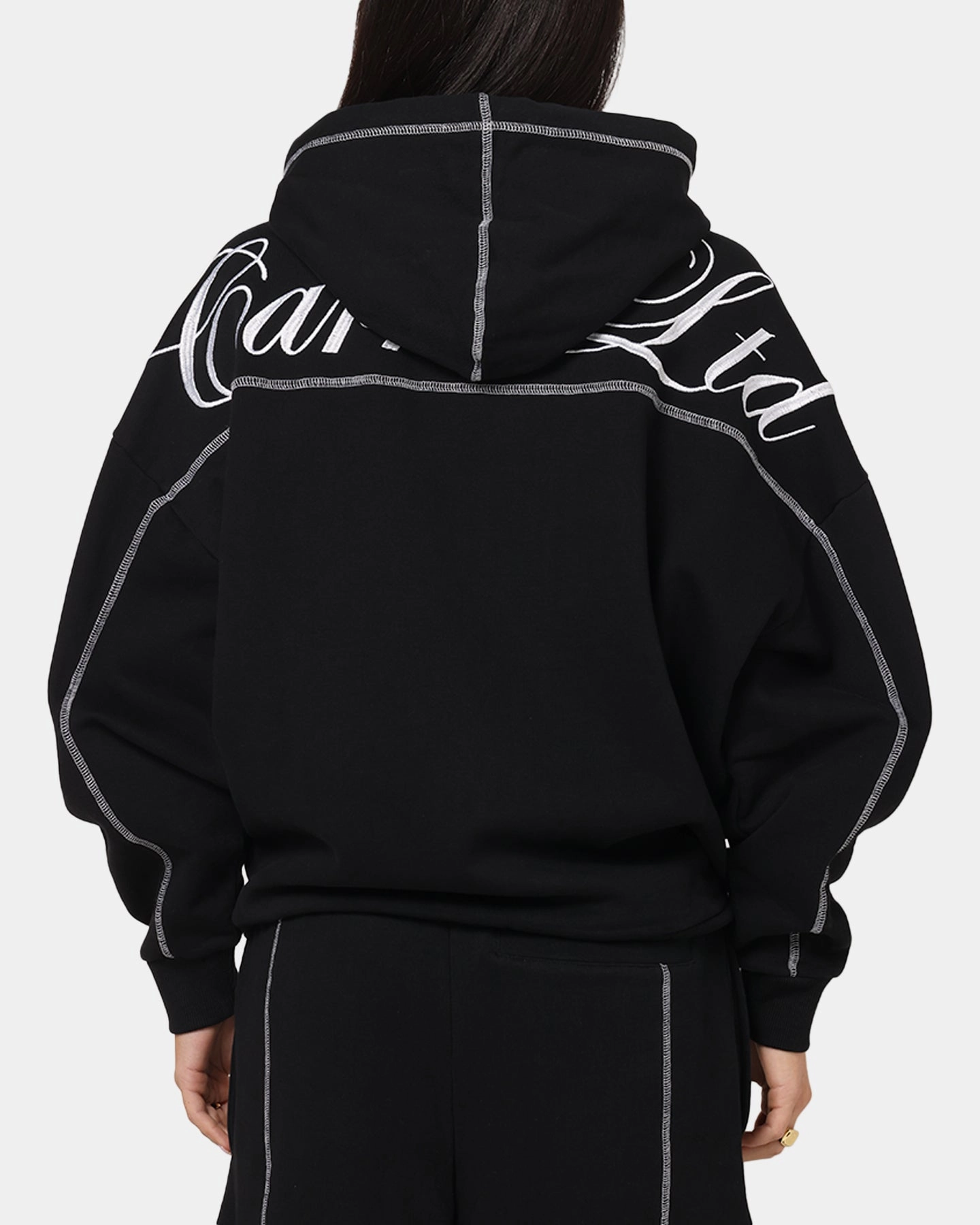 Carre Script Hoodie Black basketball uniform Christmas wear