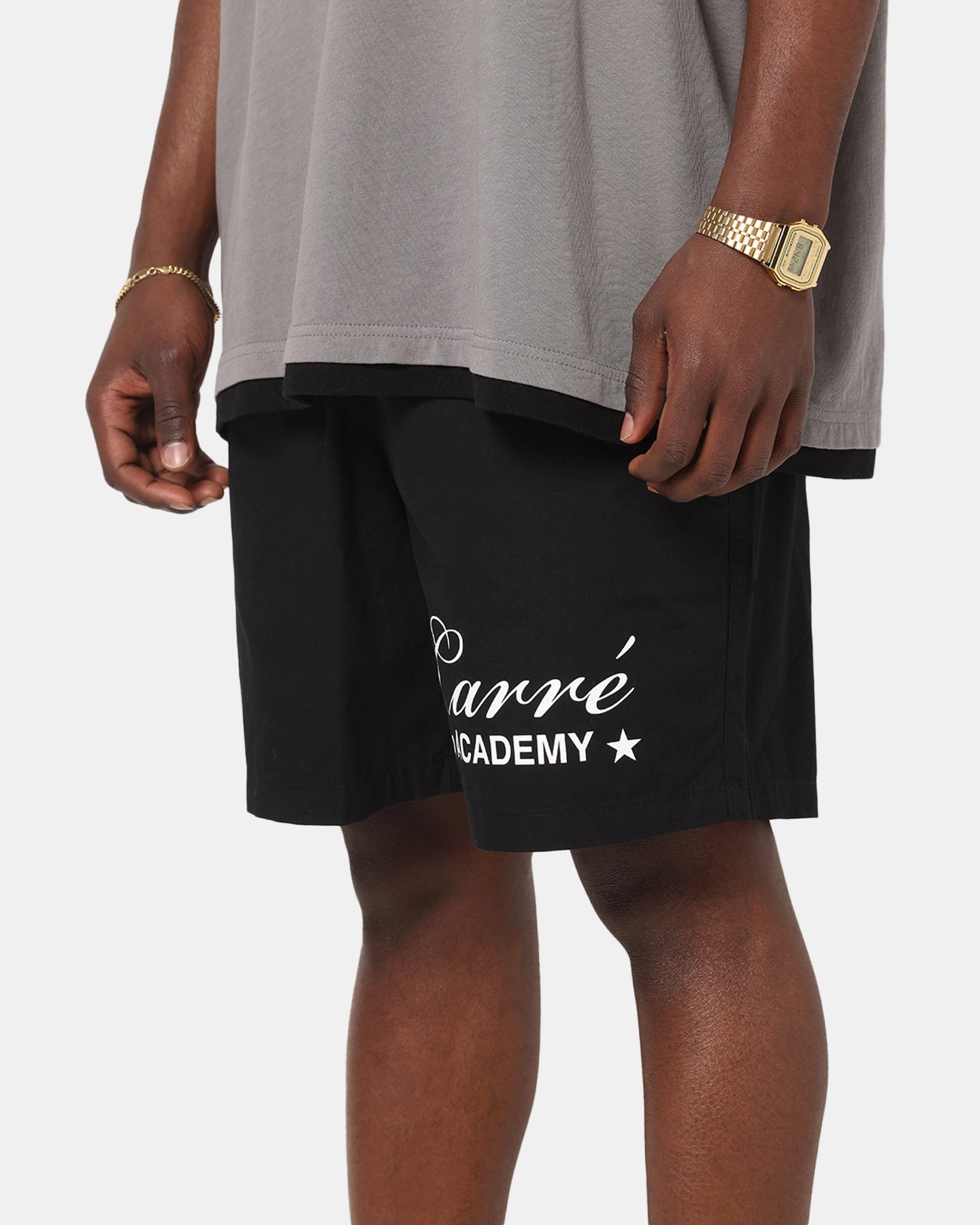 winter shorts Carre Star Academy Beach Shorts Black