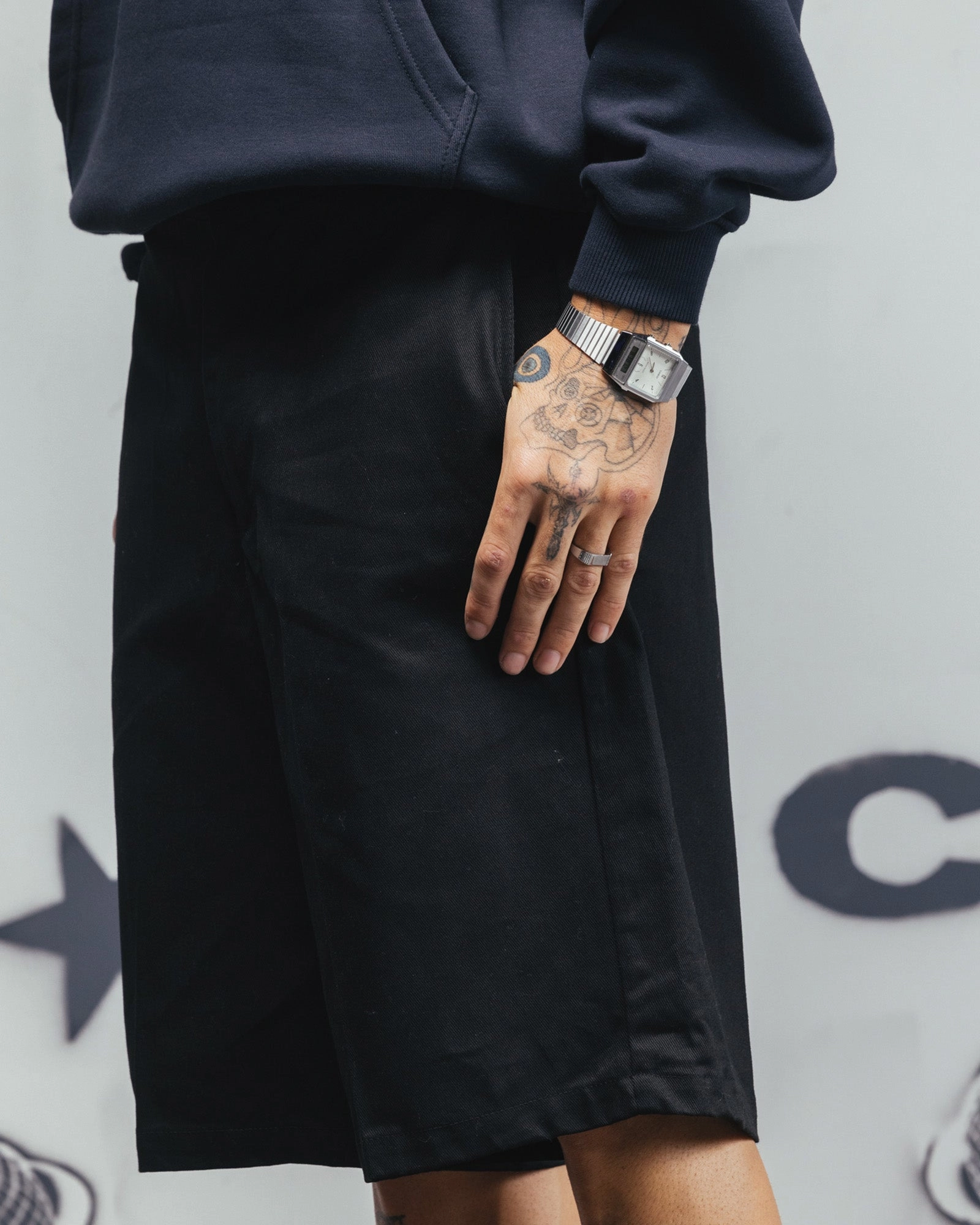 Carre Studio Baggy Shorts Black shorts set