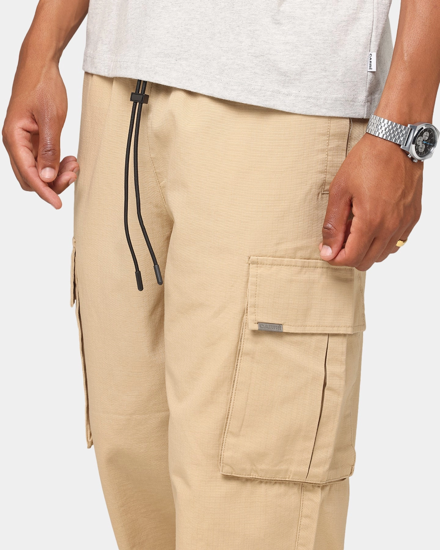 Air Flow Street Inspired Carre Superior Cargo Joggers Tan
