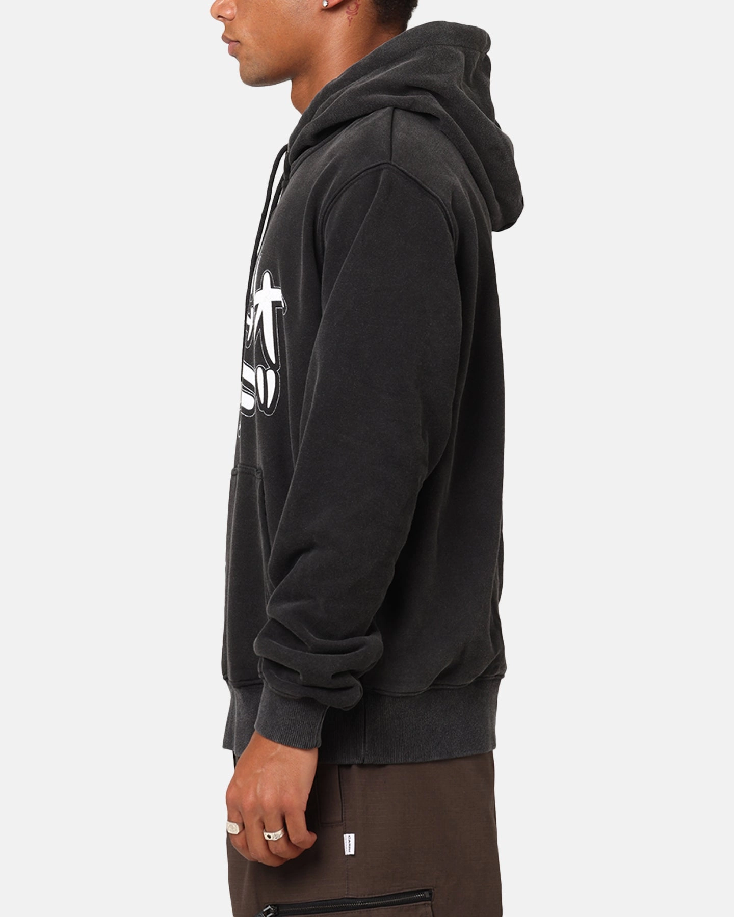 Carre Tagged Hoodie Vintage Black Sleepwear