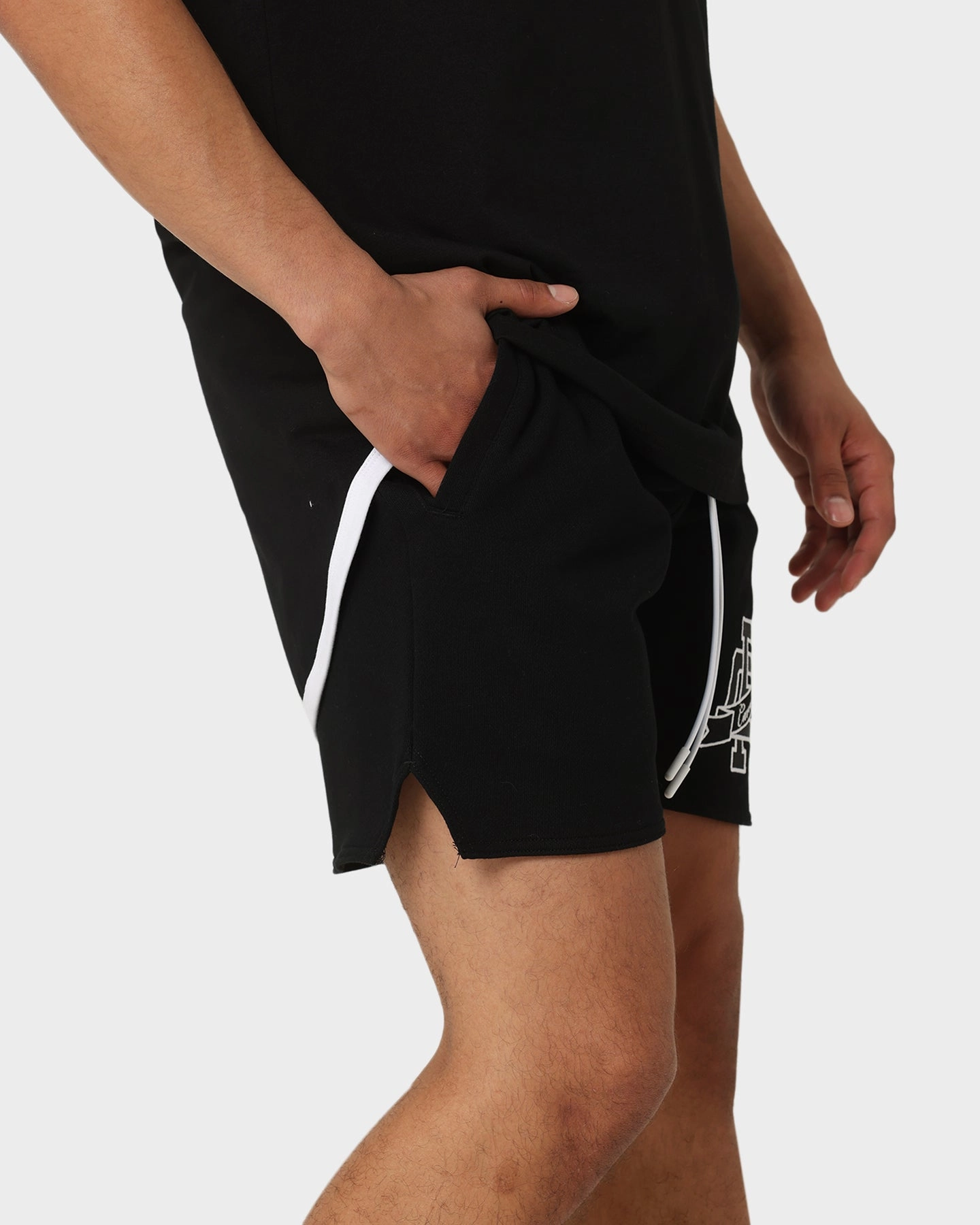 Carre Team Paris Sweat Shorts Black Compression Fit
