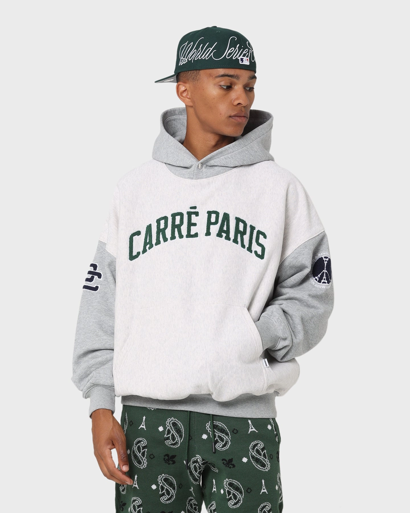 Position Collectible Carre Team Two Tone Oversized Hoodie Grey Marle