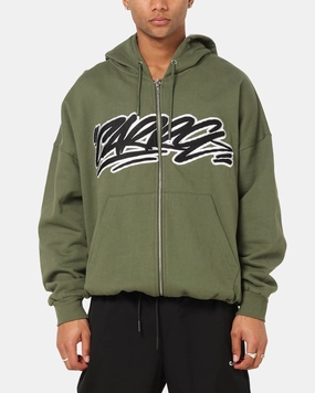 Street Look basketball uniform Carre Terrace Zip Hoodie Olive