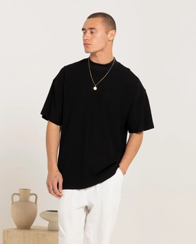 Perfect Fit Wear Carre Terry Oversized T-Shirt Black