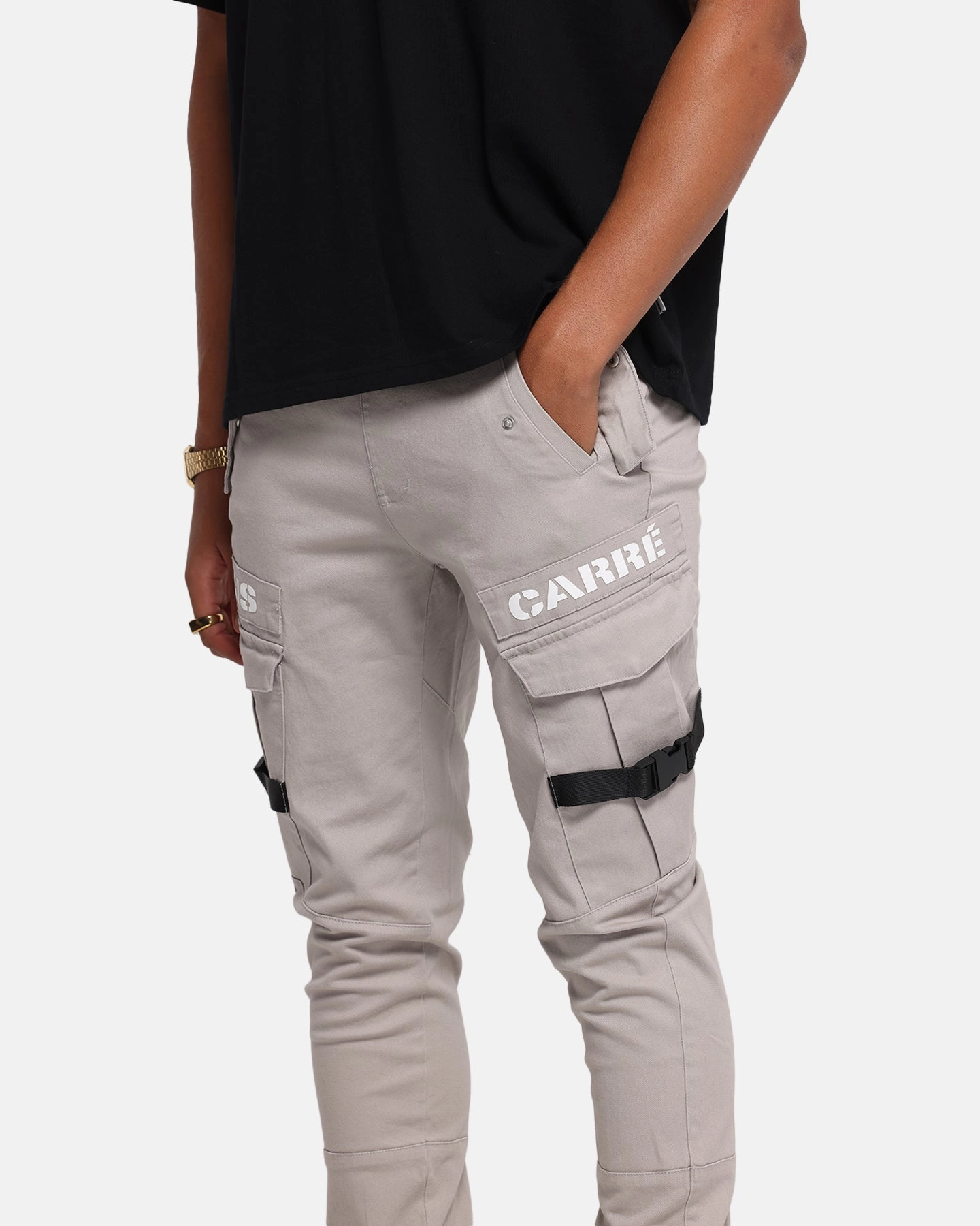 Carre Transition Cargo Joggers Grey Laser cut