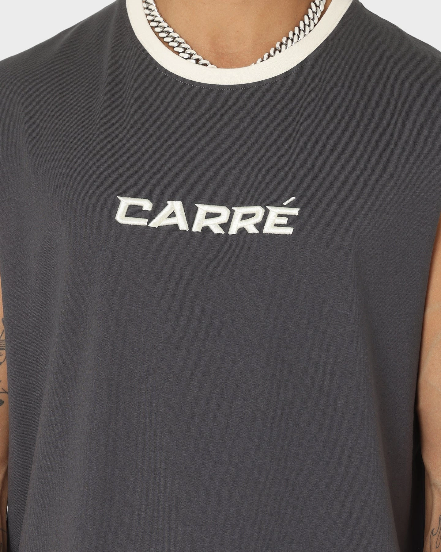 Carre Tutech Muscle T-Shirt Charcoal Casual Vibe Wear coordinate with other items