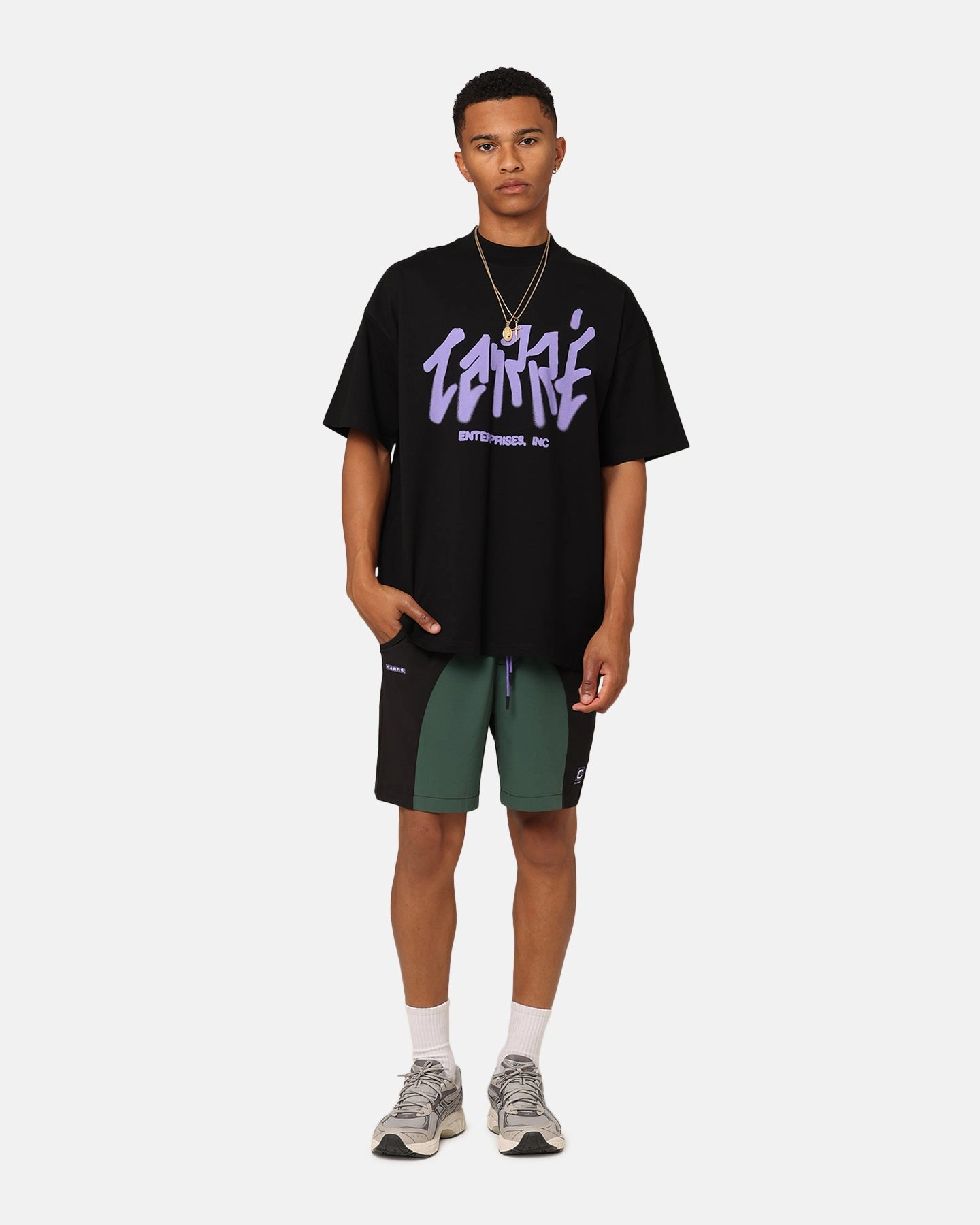 Mother's Day gift Carre Two Tone Shorts Black/Green