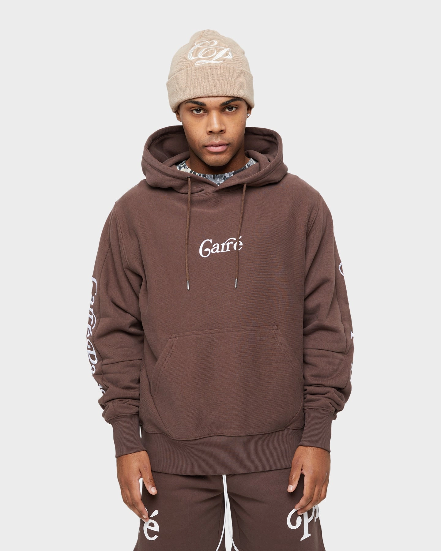 Multi Seasonal Carre Volle Hoodie Dark Brown