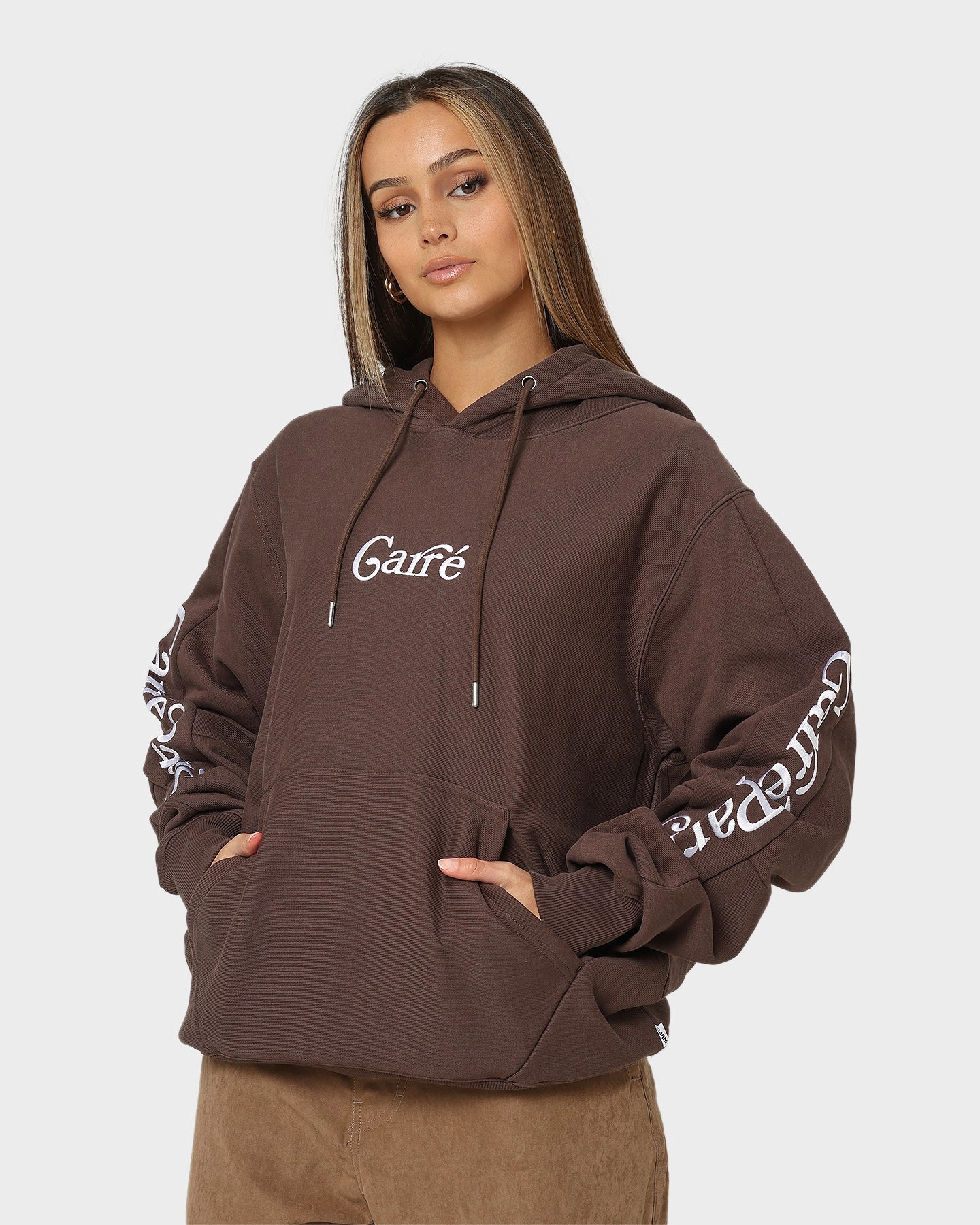 Carre Volle Hoodie Dark Brown Functional Layer Network