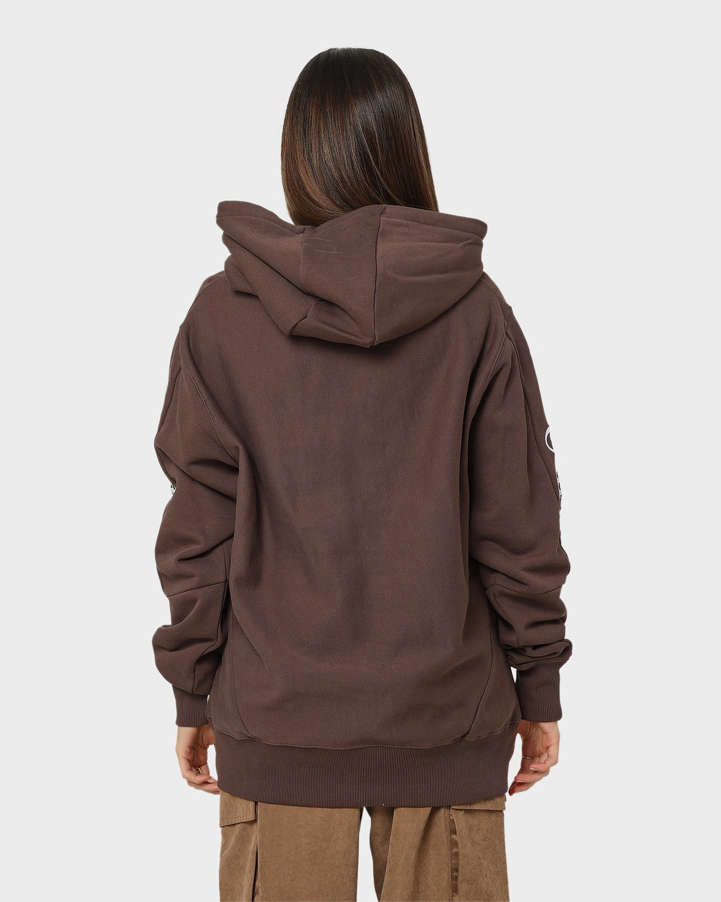 Carre Volle Hoodie Dark Brown tag Eliminate