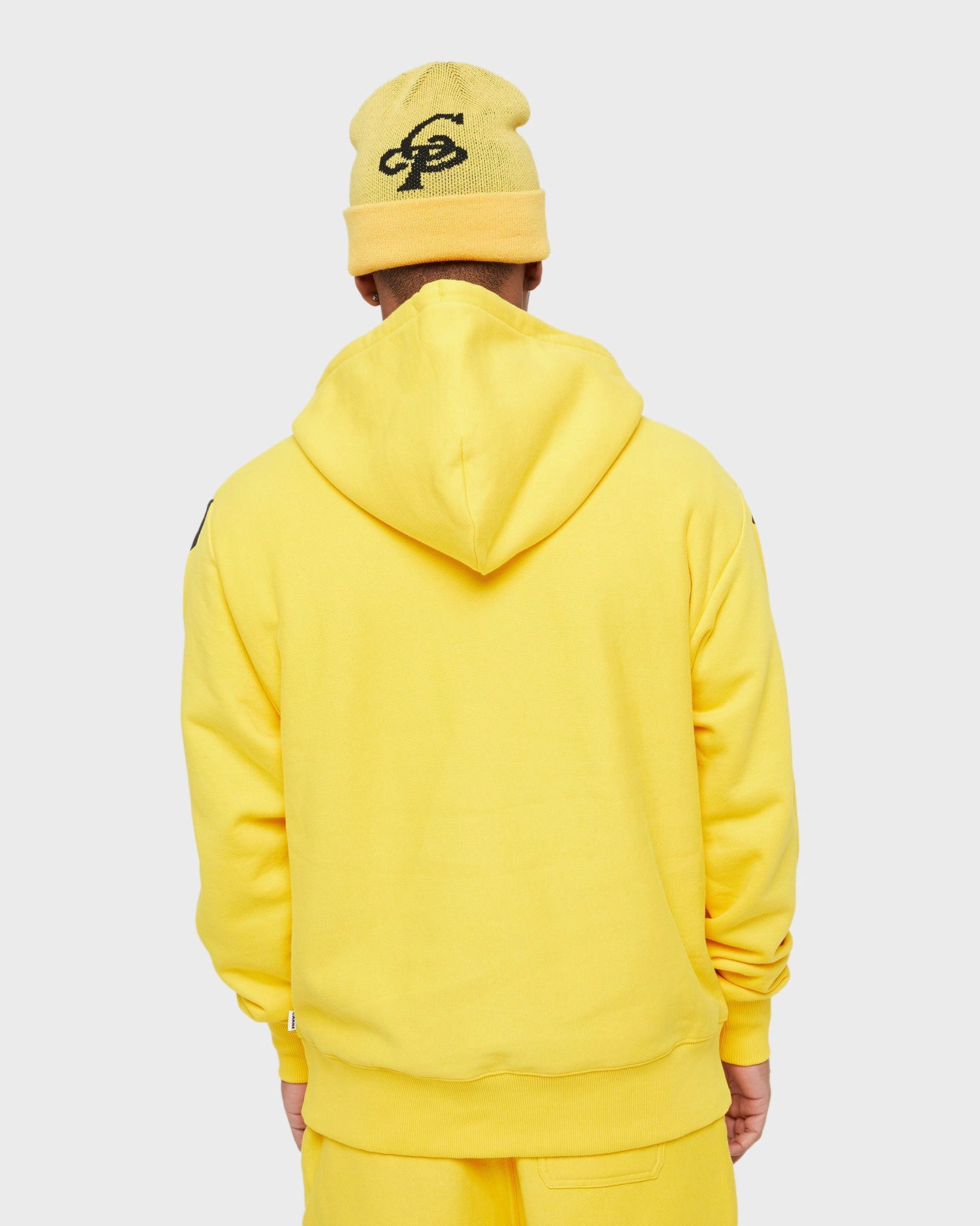 Sporty Look Shaving-cream Carre Volle Rose Button Up Hoodie Yellow
