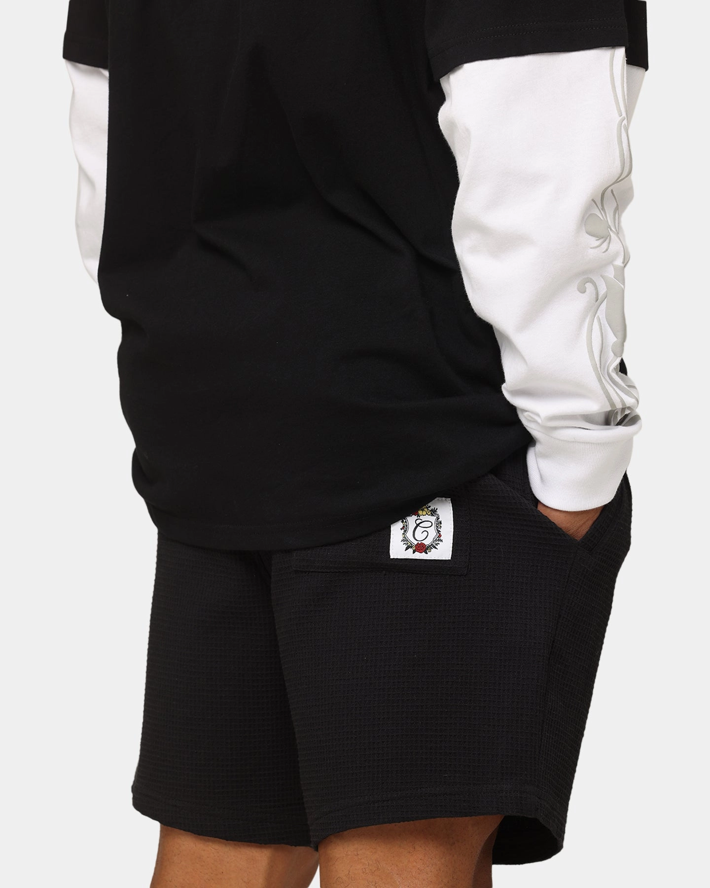 Perfect Fit Carre Waffle Shorts Black