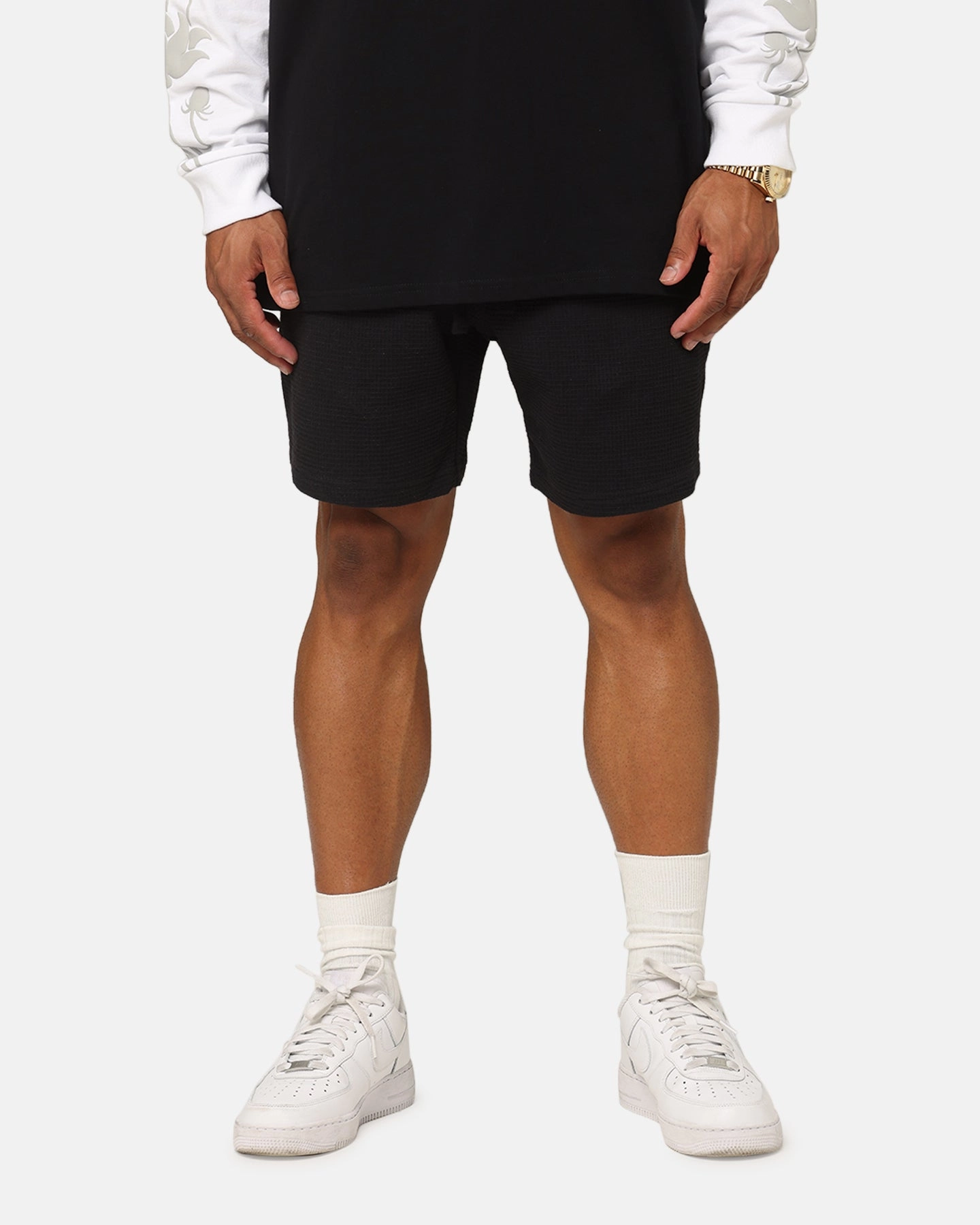 Outdoor Comfort Carre Waffle Shorts Black