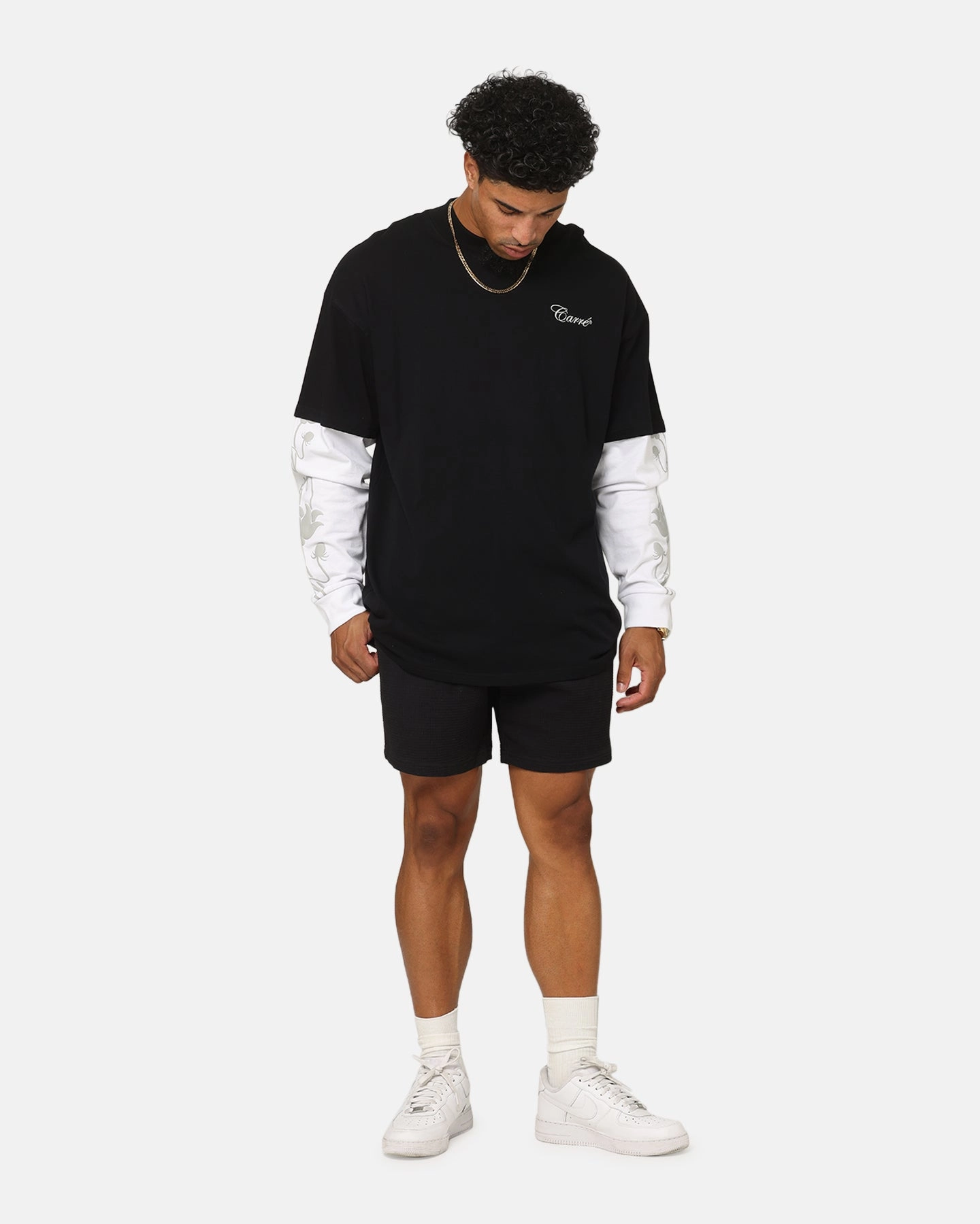 Carre Waffle Shorts Black fashion industry City Shorts