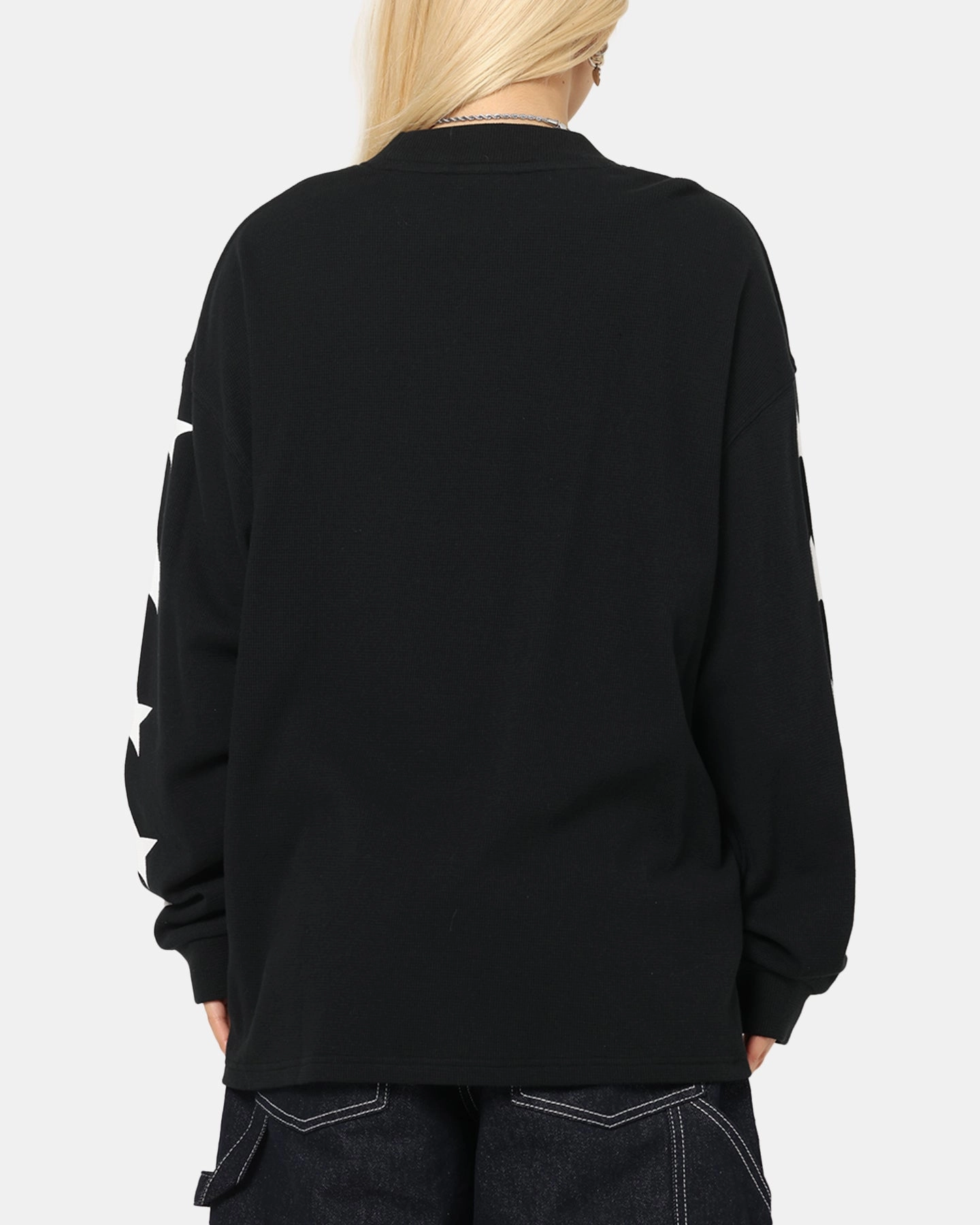 Carre Waffle Workwear Long Sleeve T-Shirt Black Spring Wear