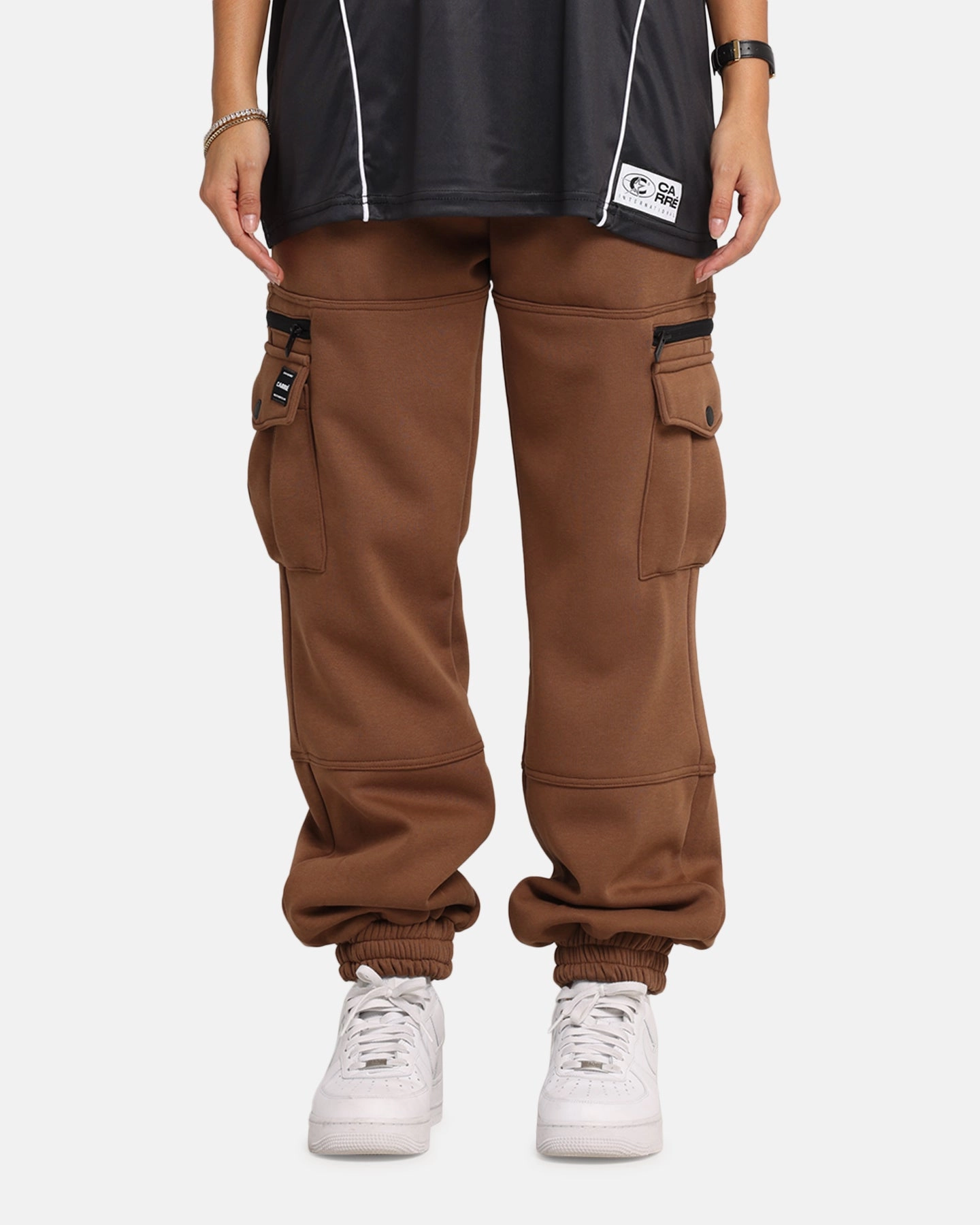 Non Slip Waist Grip Casual Style Carre Weathergear Trackpants Washed Brown