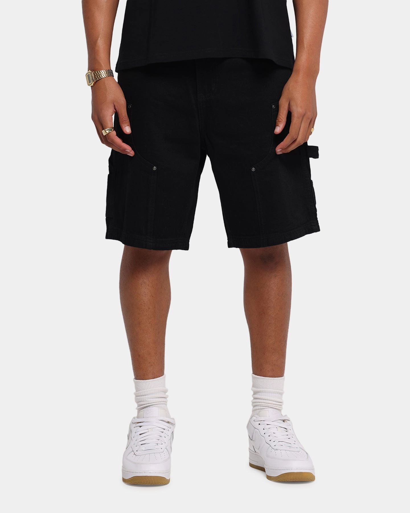 Carre Weatherwear Carpenter Jorts Black Slim Silhouette