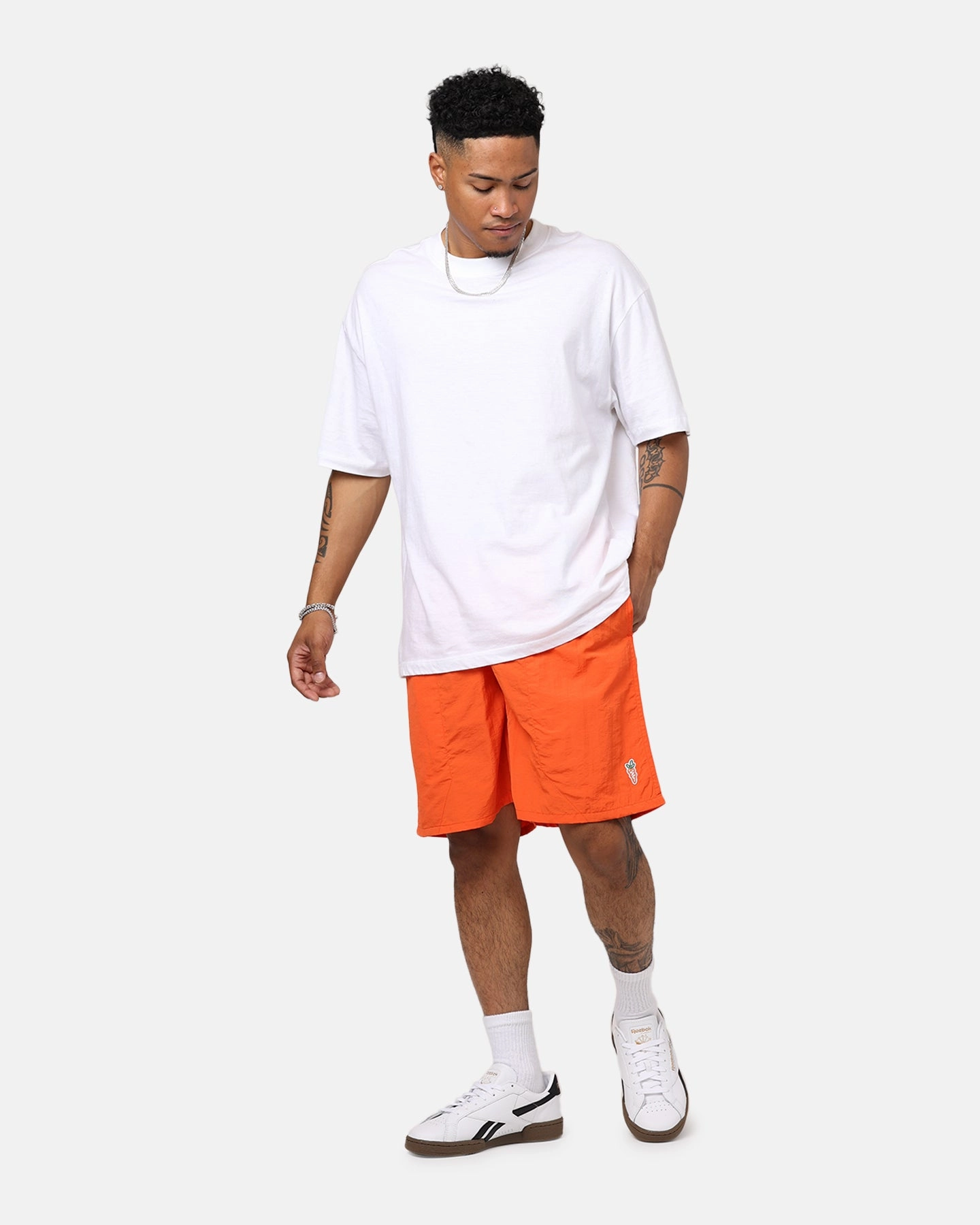 Party outfit Carrots By Anwar Stem Nylon Shorts Orange