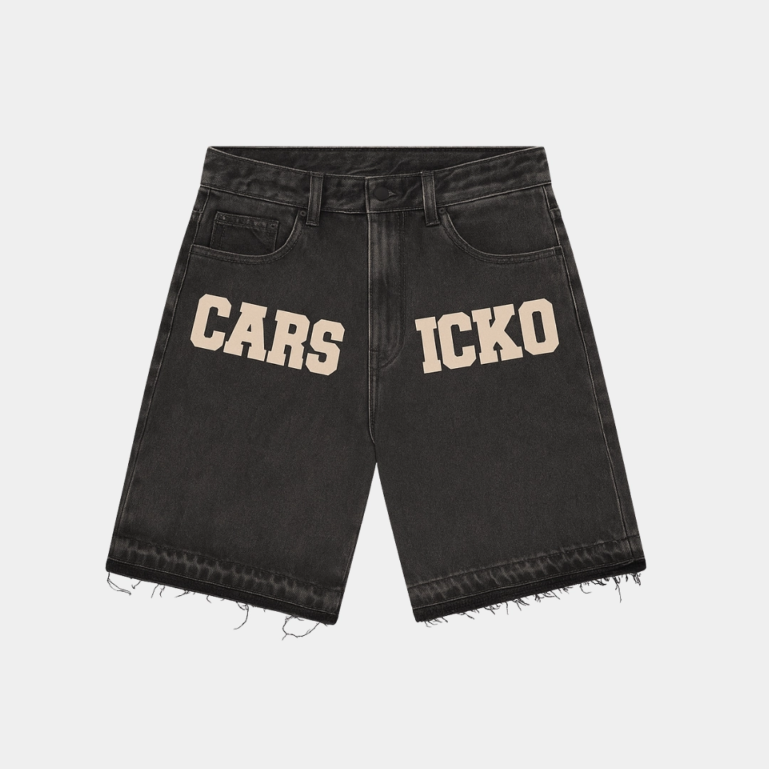 Microperforated Upper Material PerformanceEnhancing Carsicko Denim Shorts - Black