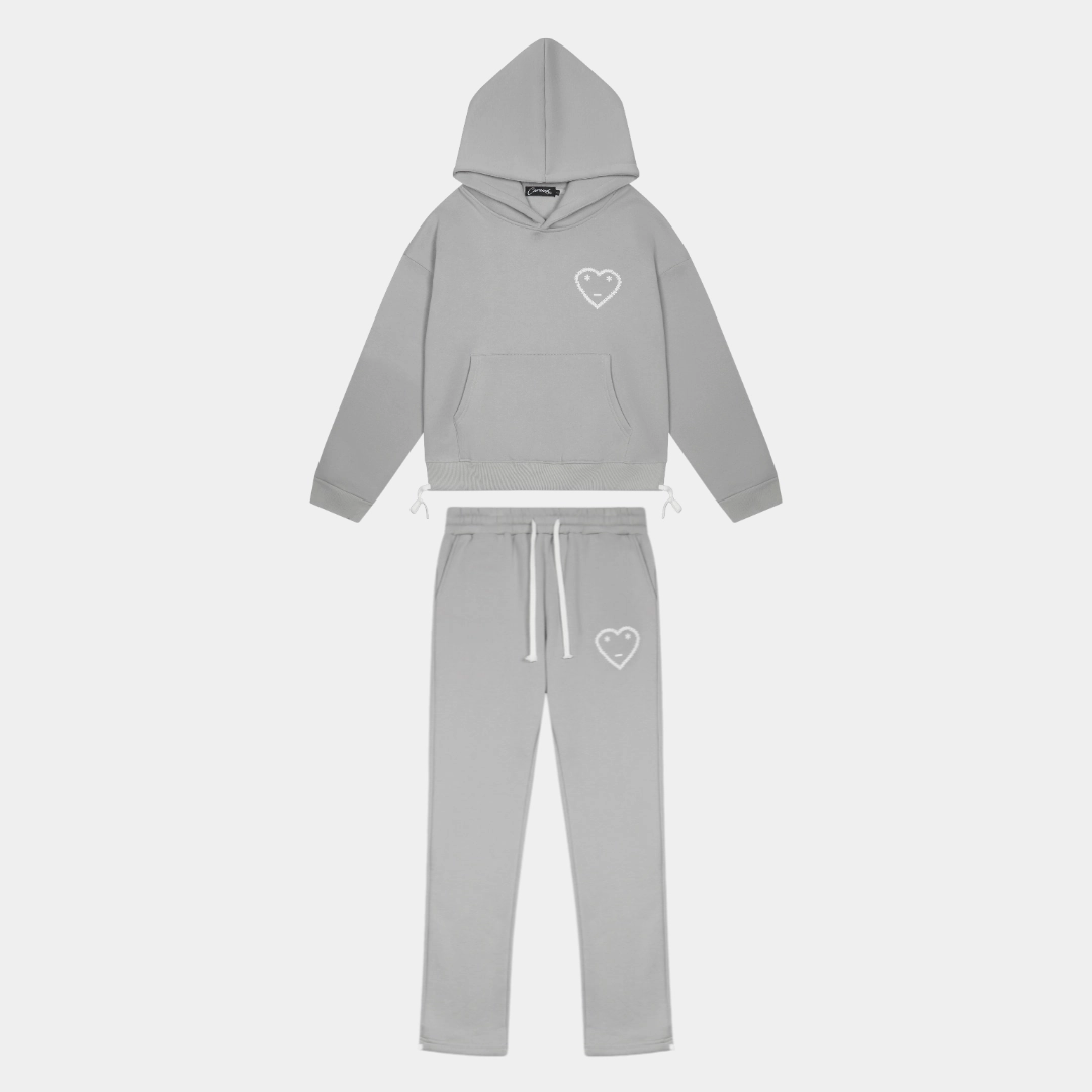DurableStitching Rubberized Cuffs Carsicko Signature Tracksuit - Sexy Grey