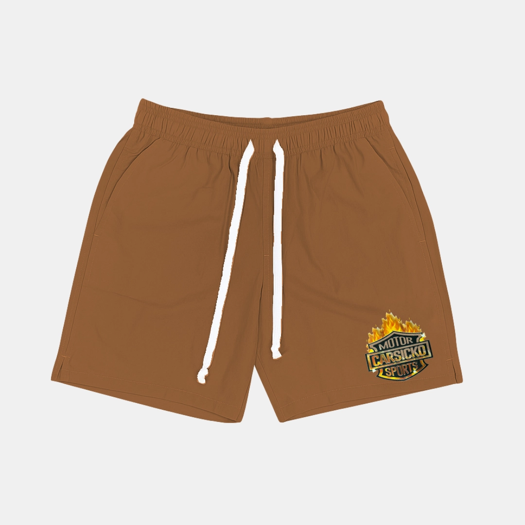 Tear-resistant Carsicko Windbreaker Shorts - Brown