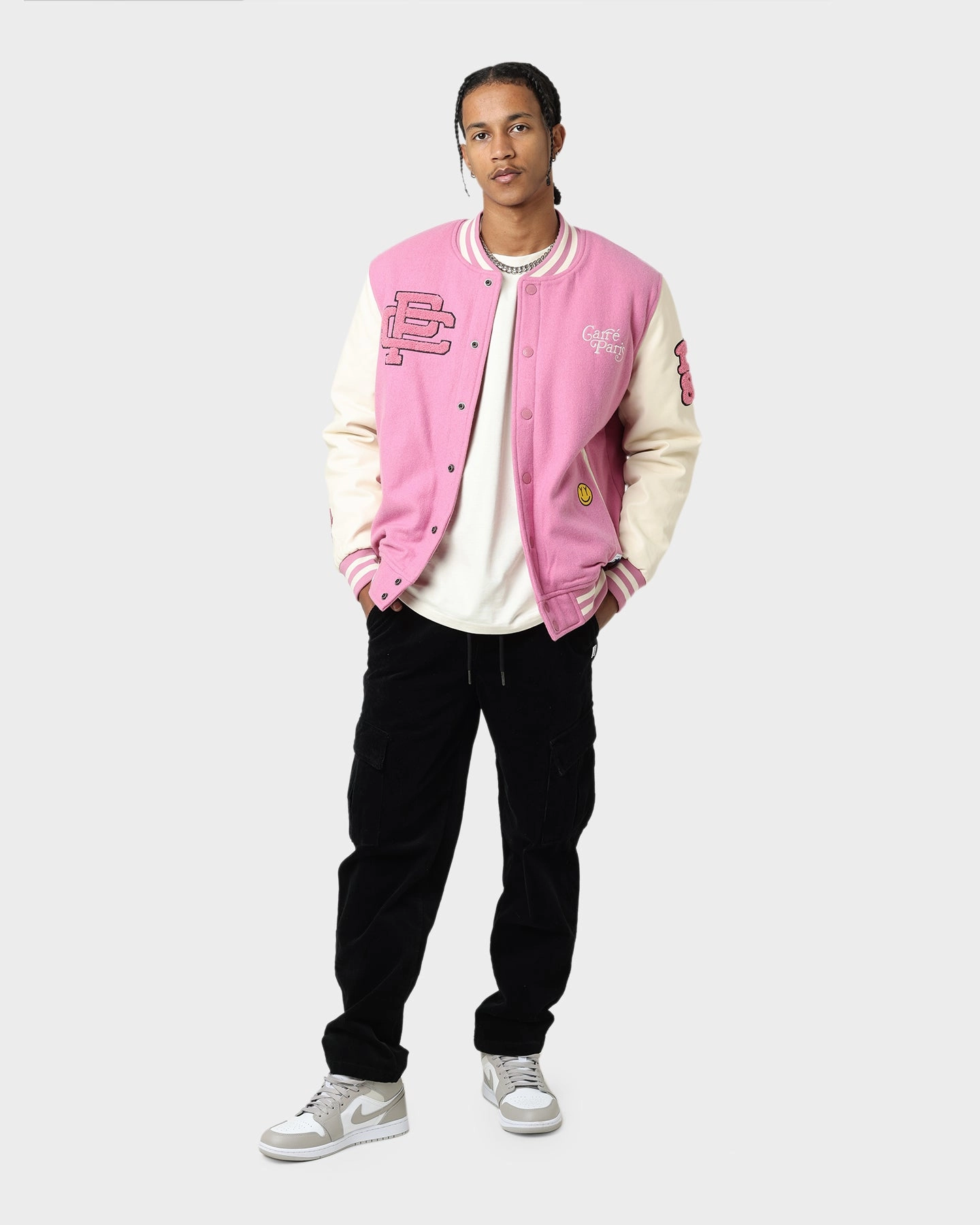 Carr?? Peace Varsity Jacket Pink hunting Recycled Material