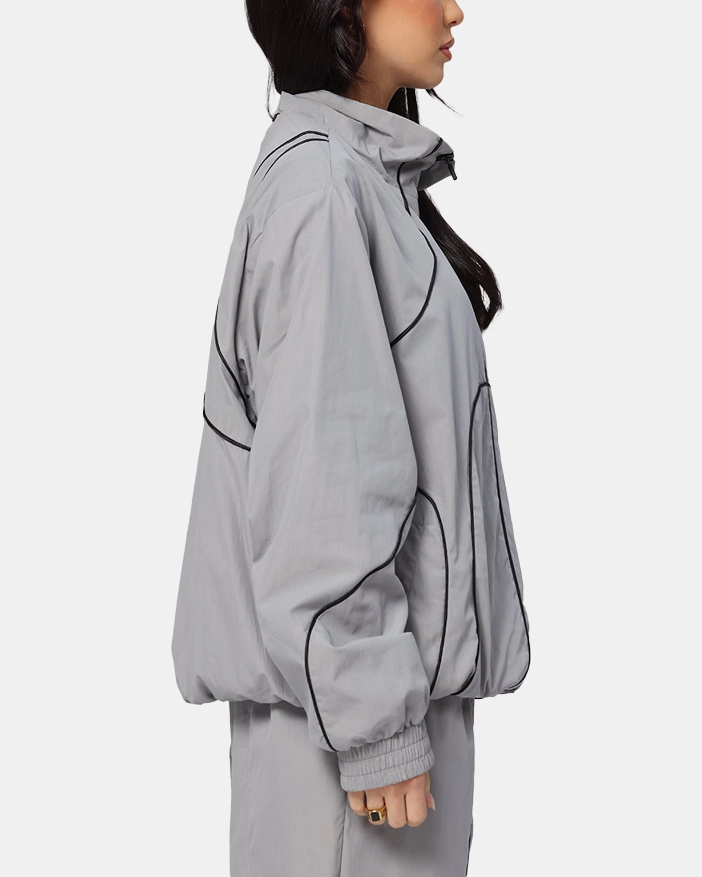 Comfy Layer The Anti Order Stereo Nylon Track Jacket Grey