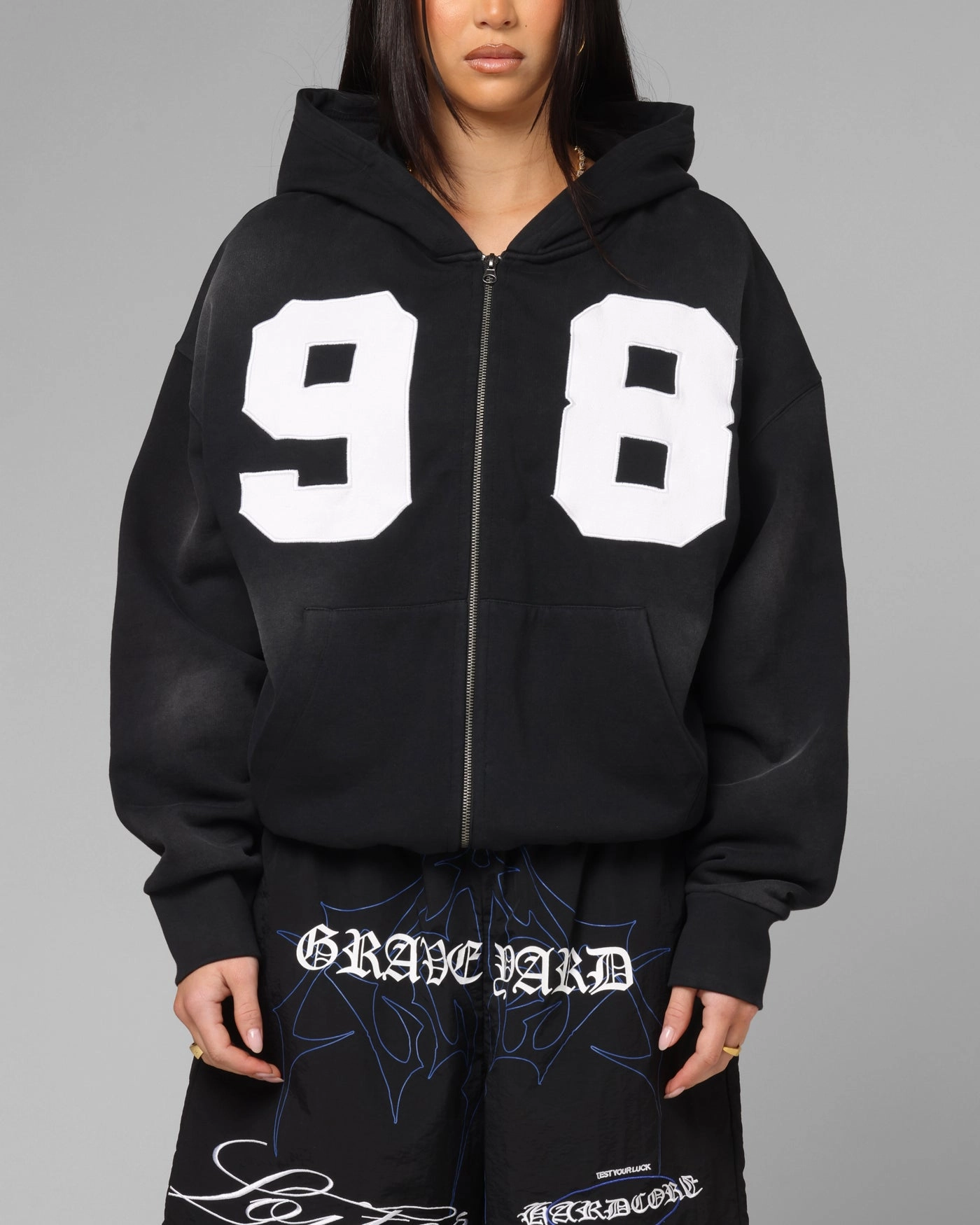 Low Profile AntiStaticLining Loiter Cosmos Hoodie Washed Black