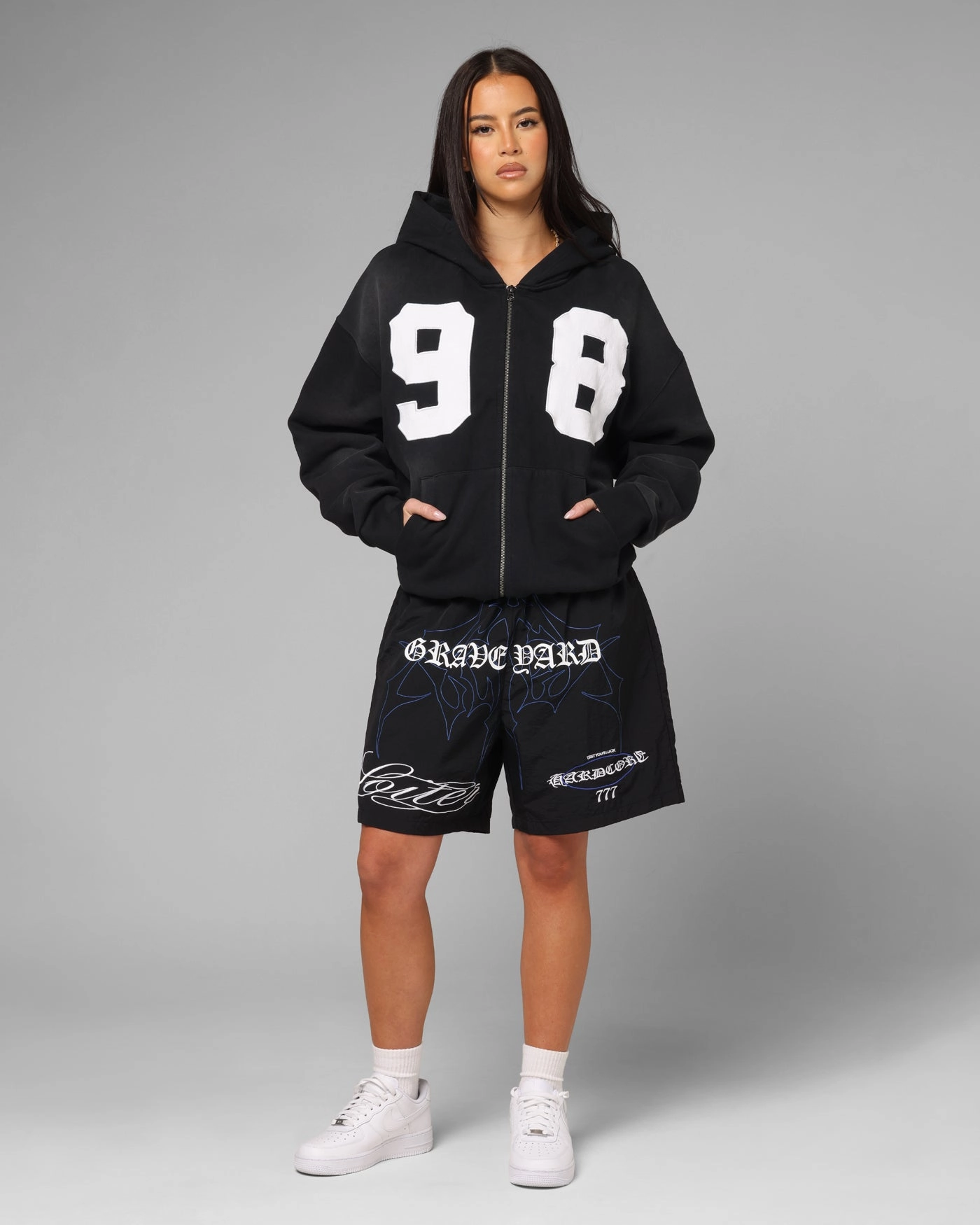 WaterResistantCoating gift - giving option Loiter Cosmos Hoodie Washed Black