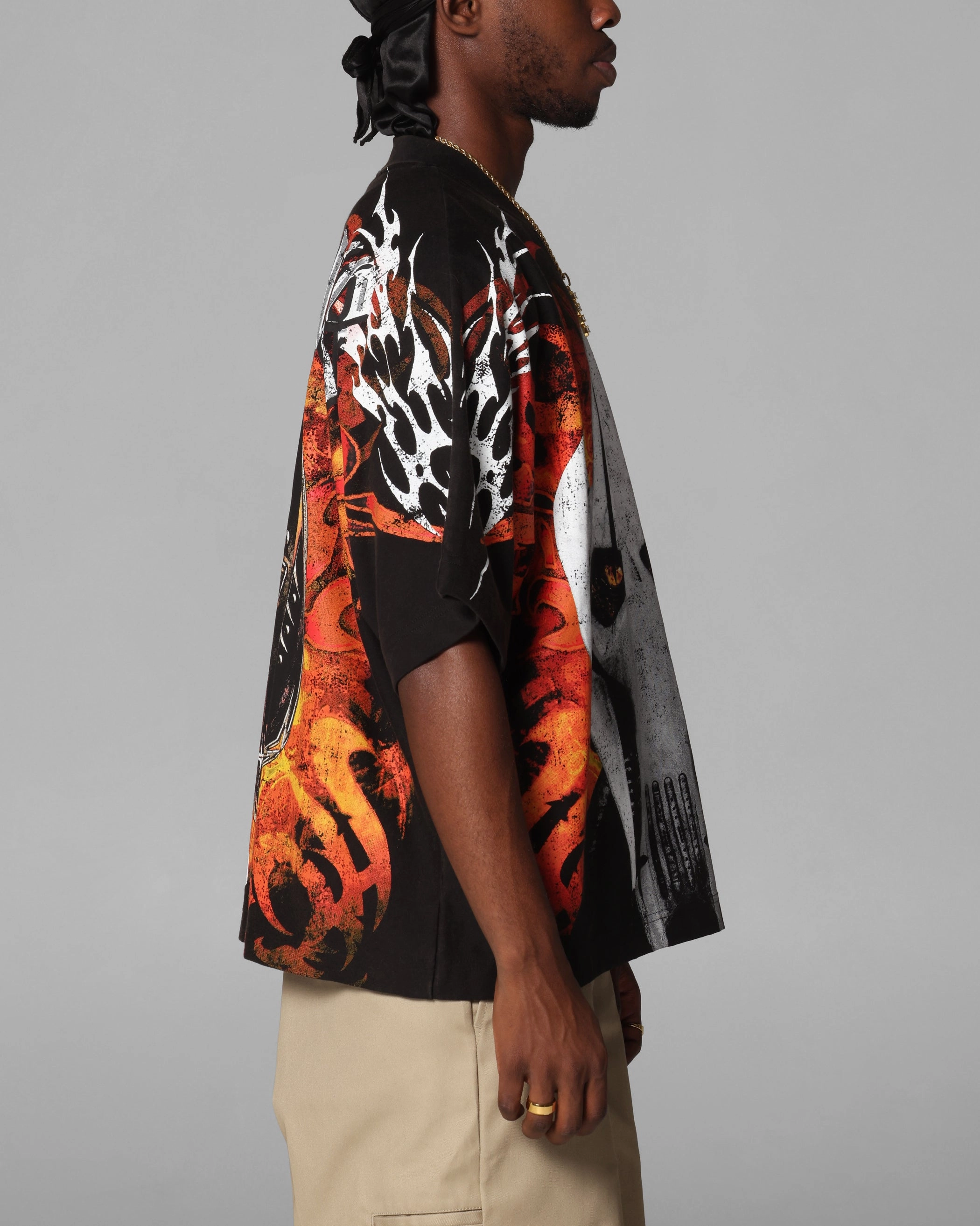 Comfy Pieces Eco Friendly Dyes Loiter Star Wars Grievous Vintage T-Shirt Black/Red