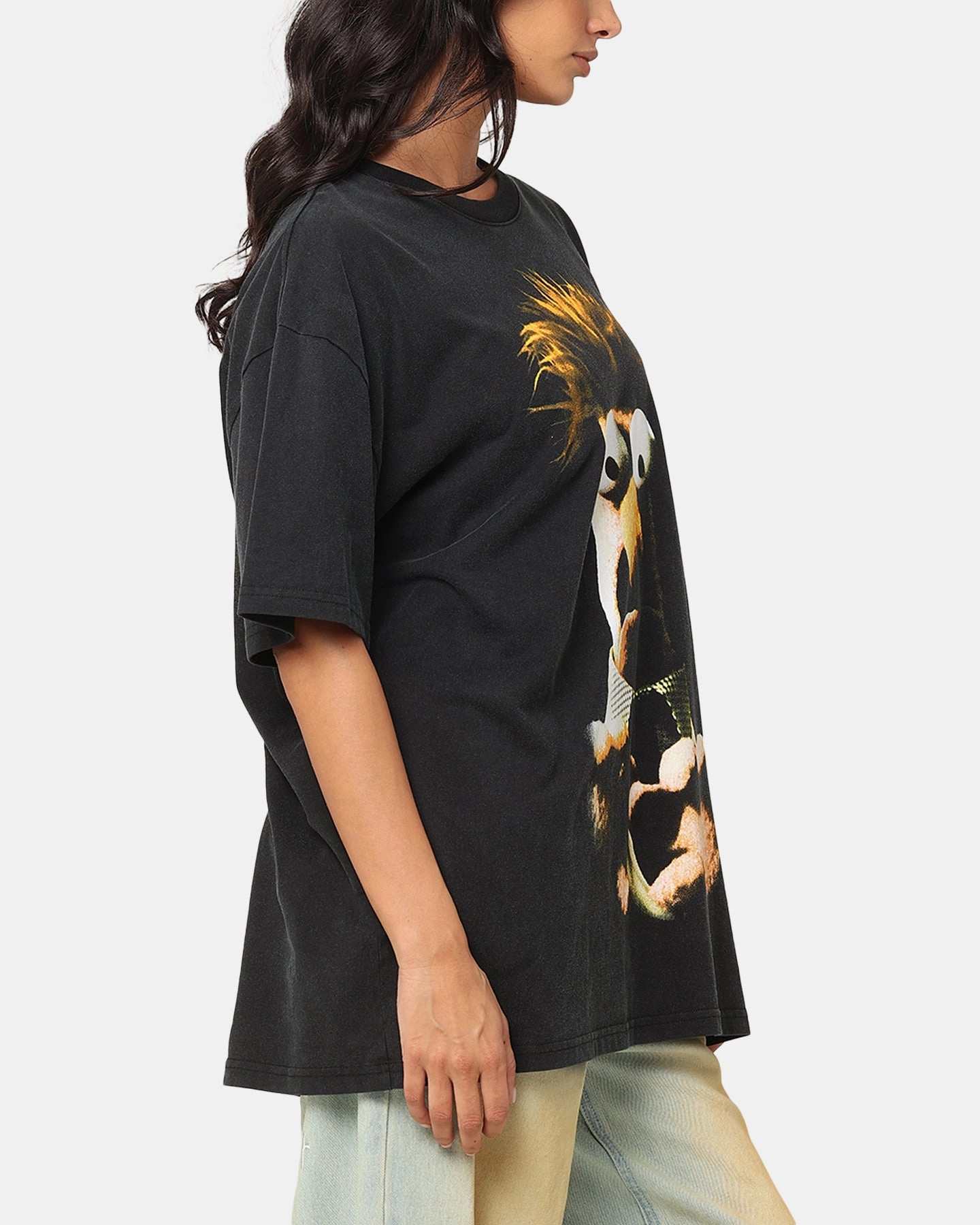 American Thrift Disney The Muppets Beaker Heavy T-Shirt Vintage Black Trendy Top