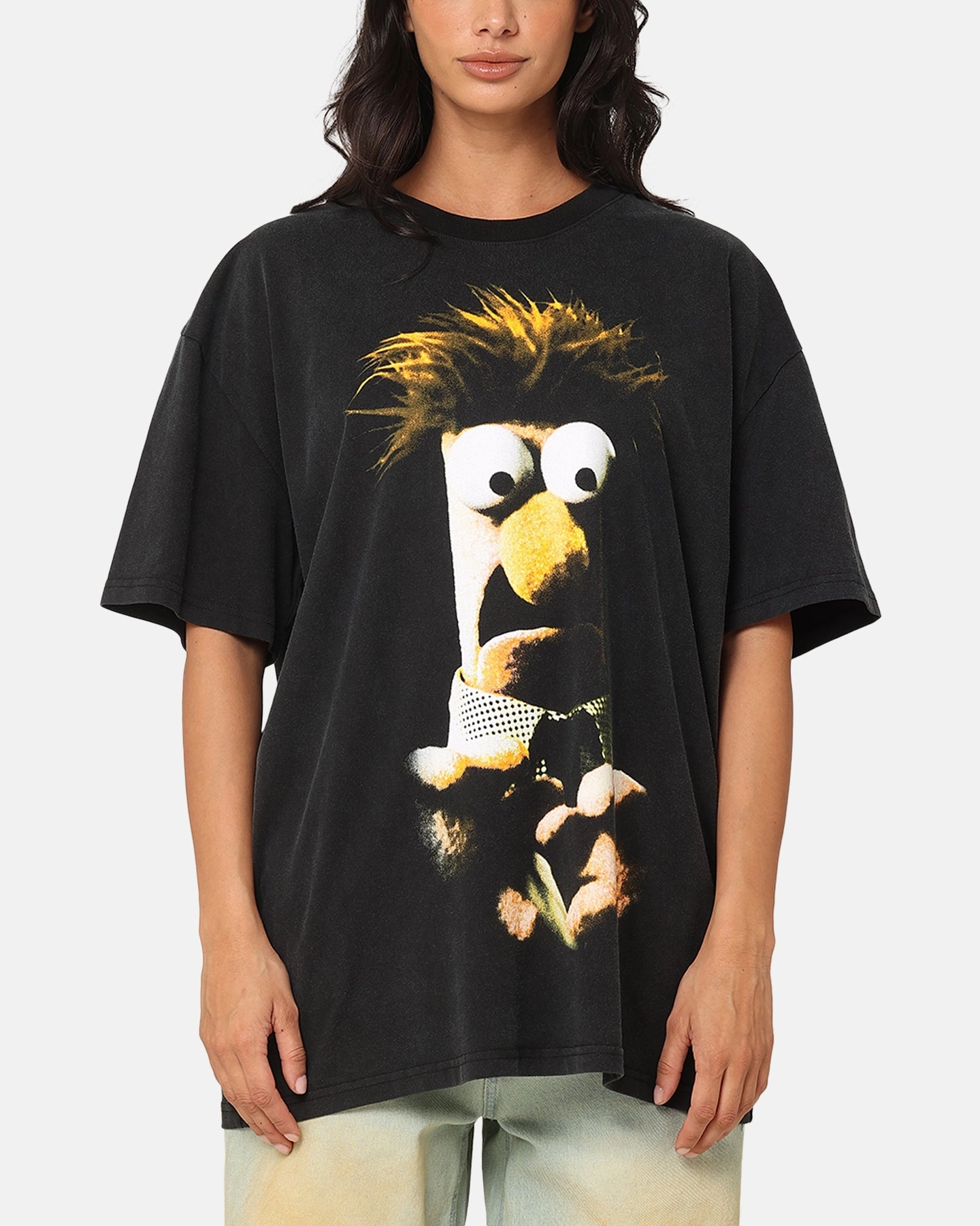 American Thrift Disney The Muppets Beaker Heavy T-Shirt Vintage Black ReinforcedShoulderPanels