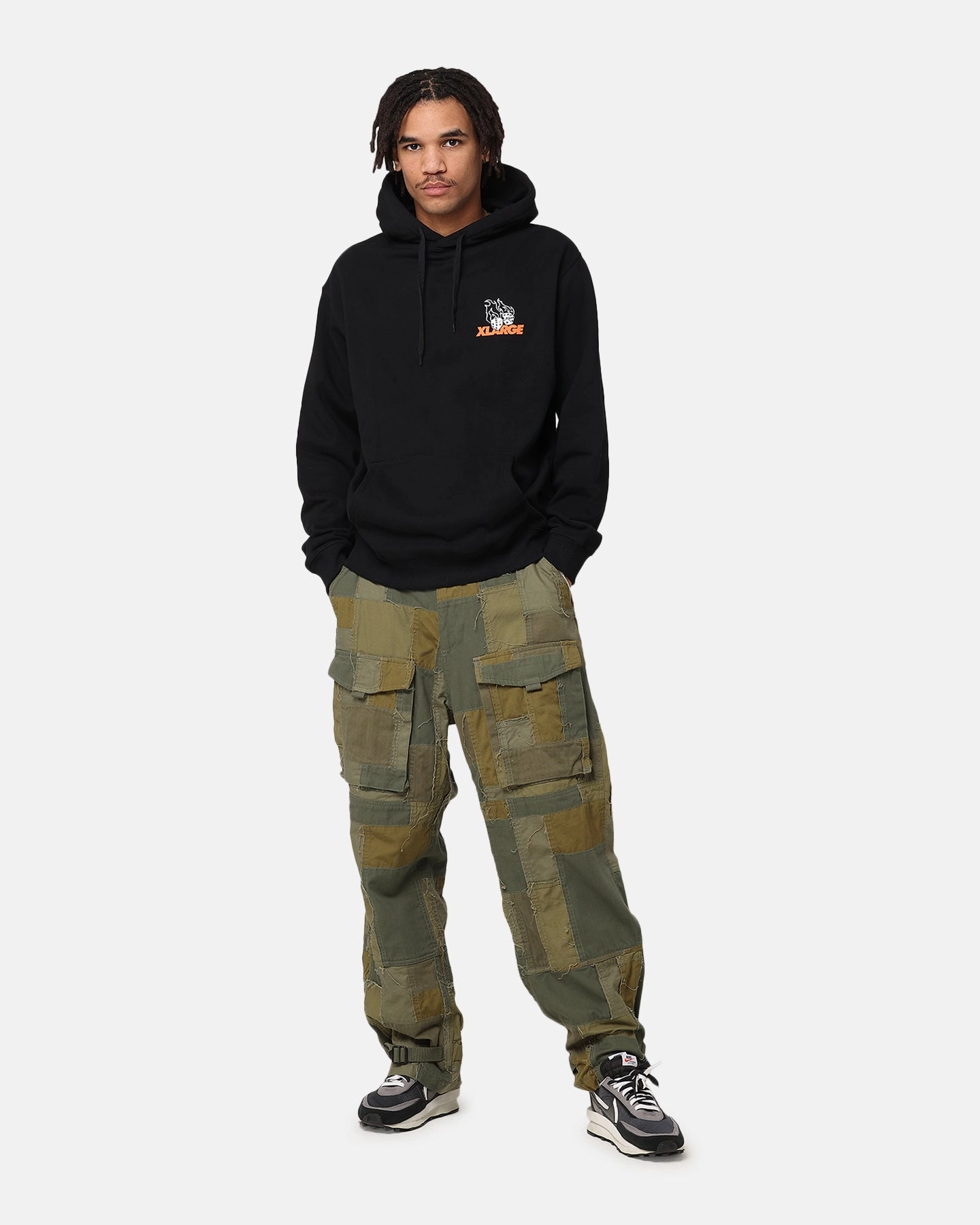 suitable for exercise bag X-Large Fire Dice Hoodie Solid Black