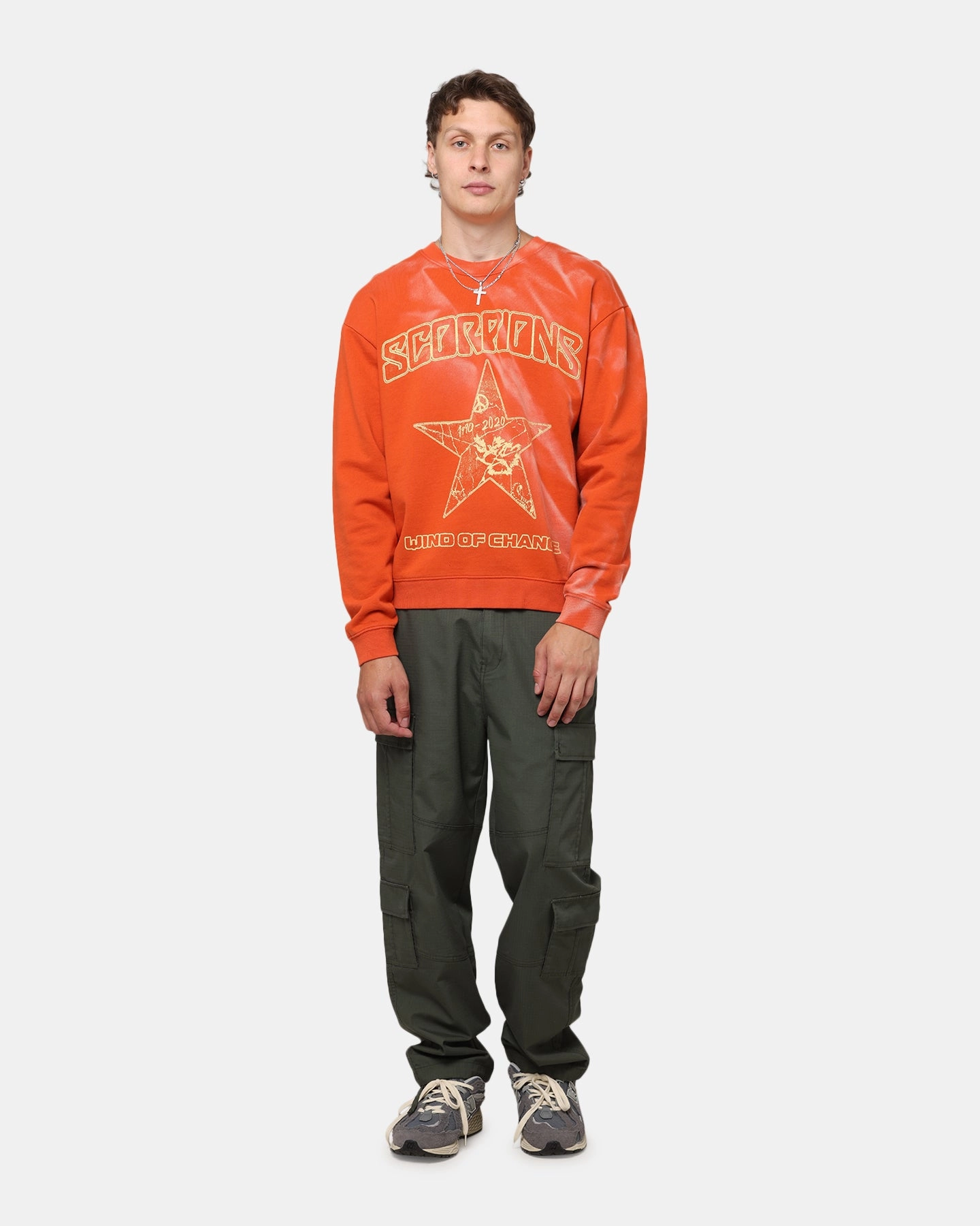 Layered Warmth Zero Pilling Guarantee Scorpions Scropion Crewneck Red