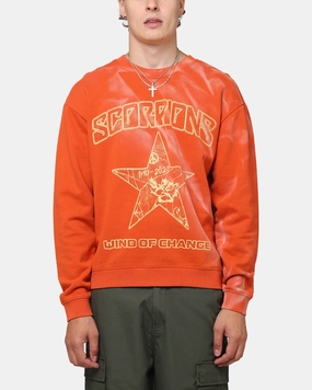 Scorpions Scropion Crewneck Red Ventilated Underarm Design Comfy Warmth