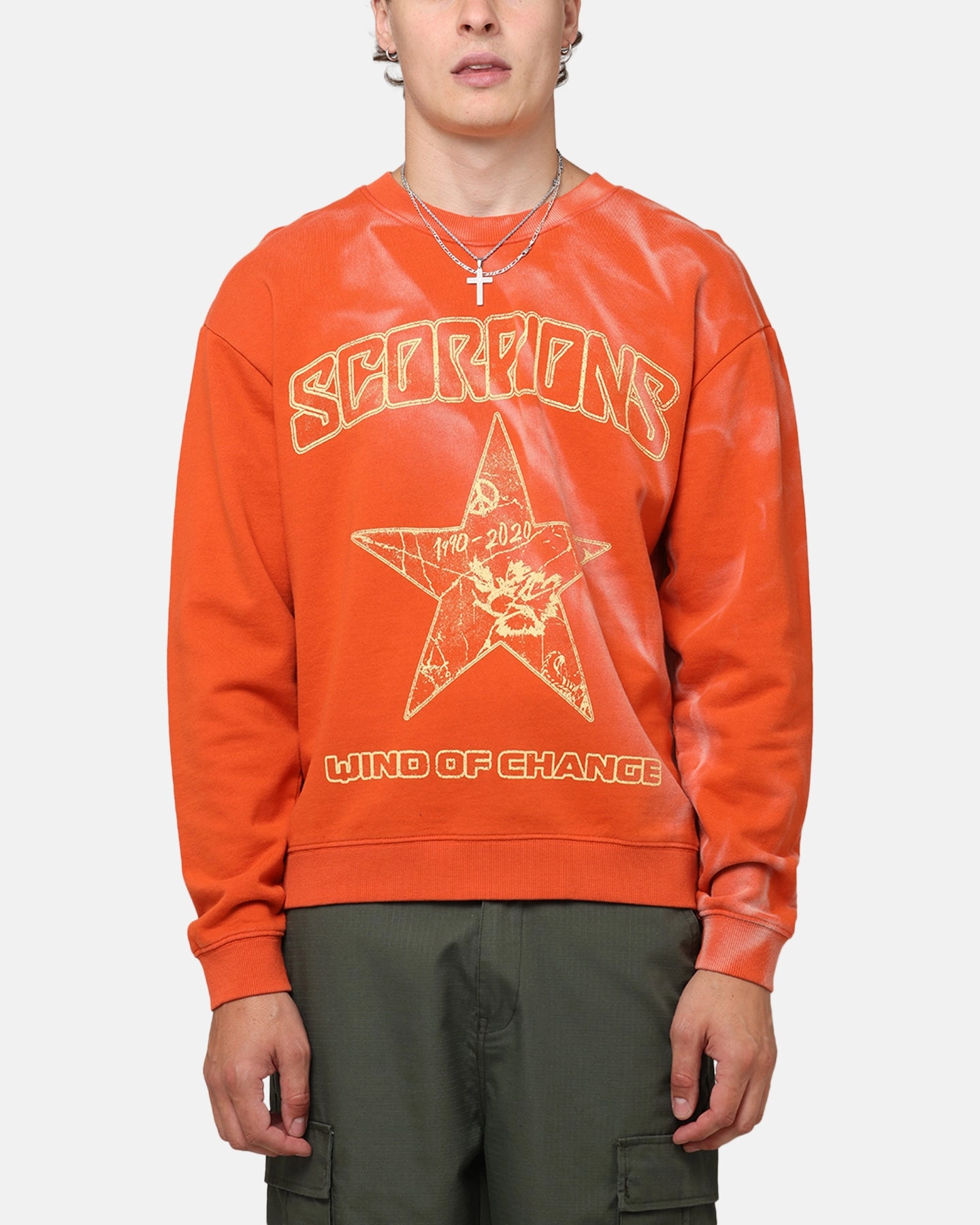 Scorpions Scropion Crewneck Red Ventilated Underarm Design Comfy Warmth