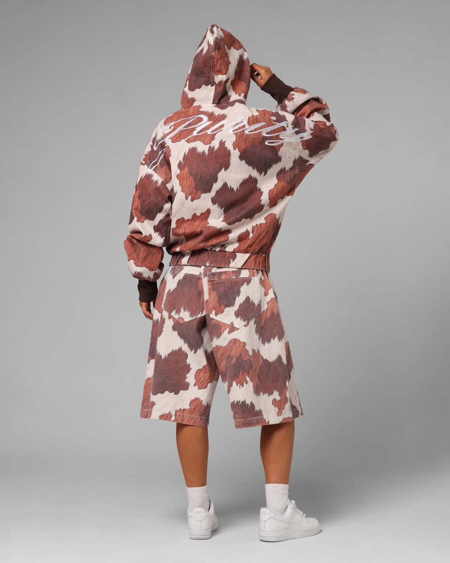 belt Loiter Hide Zip Jacket Cowhide