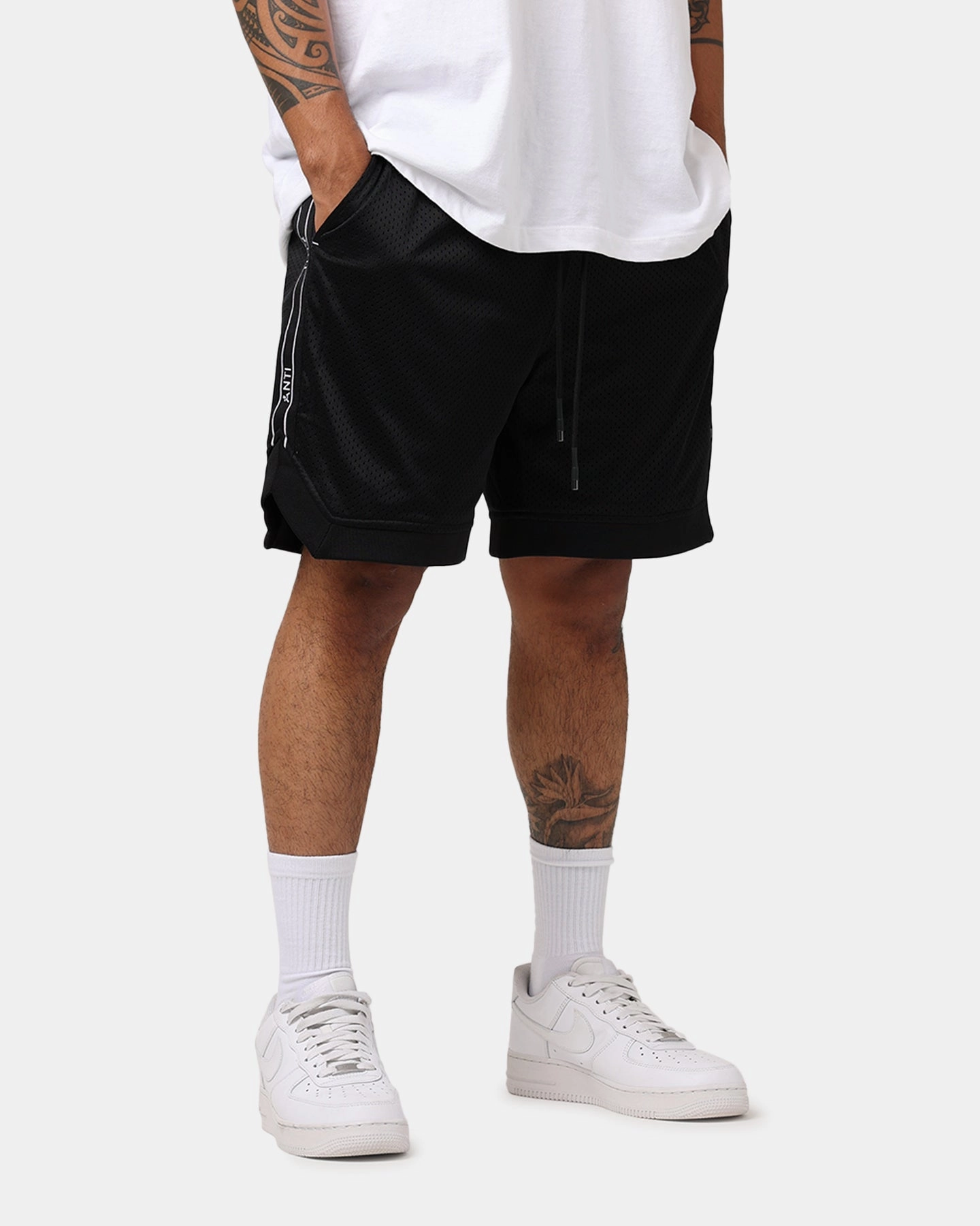The Anti Order Elite Guard Basketball Shorts Black embroidery work