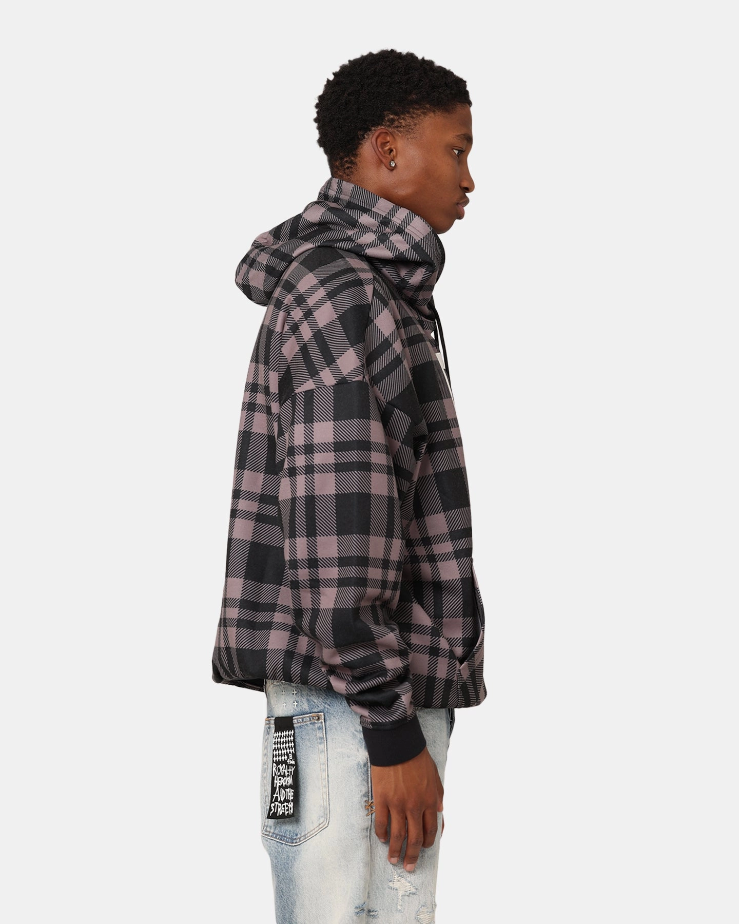 Majestic Athletic Los Angeles Dodgers Check Logo Hoodie Faded Black warm material