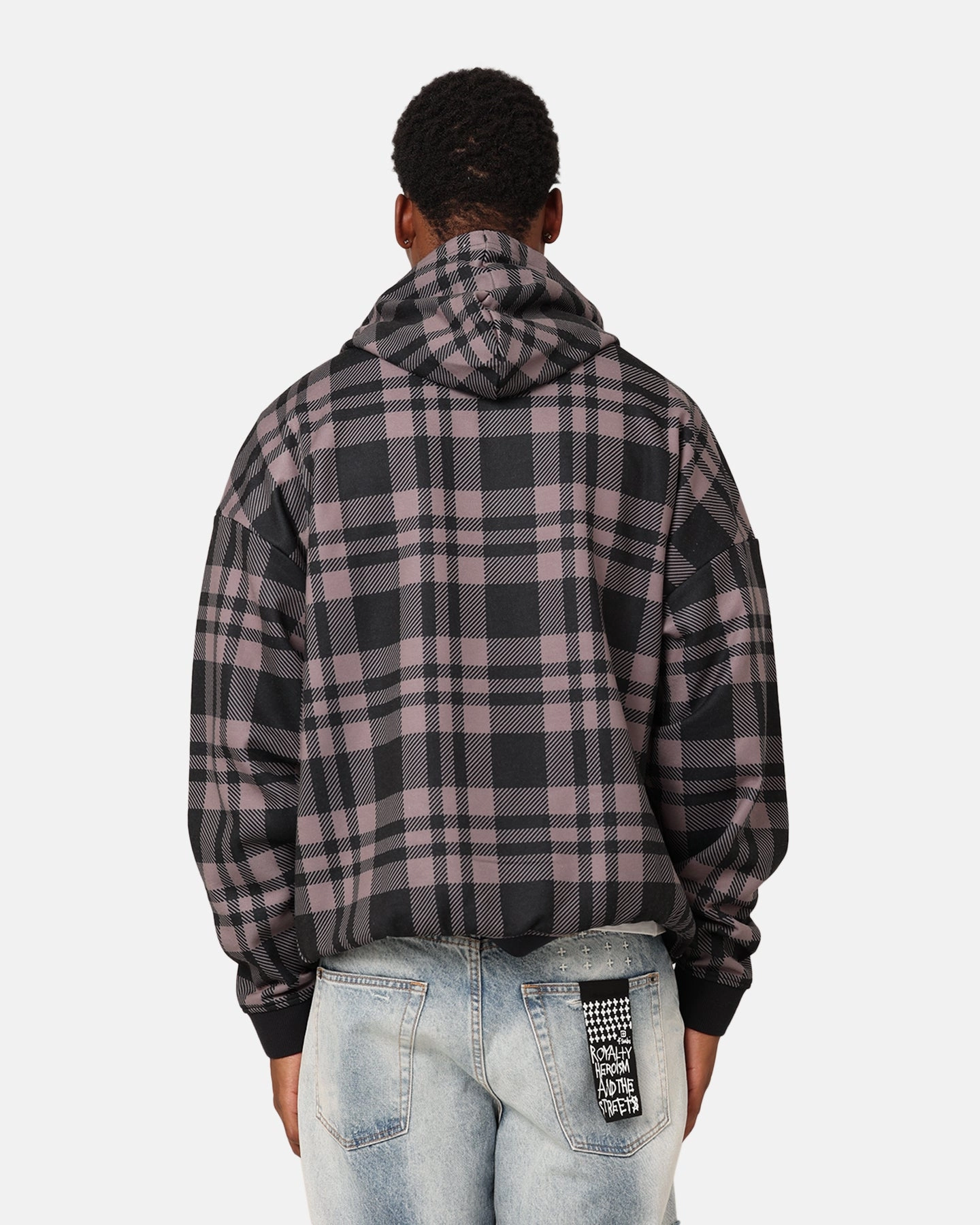 Polyester Majestic Athletic Los Angeles Dodgers Check Logo Hoodie Faded Black