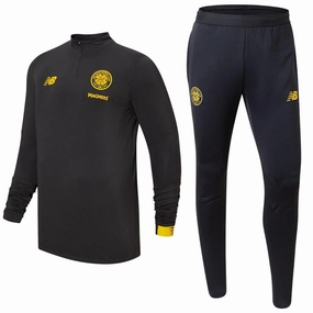 Celtic Glasgow black training Tech soccer tracksuit 2019/20 - New Balance outdoor adventurer FlatlockStitching