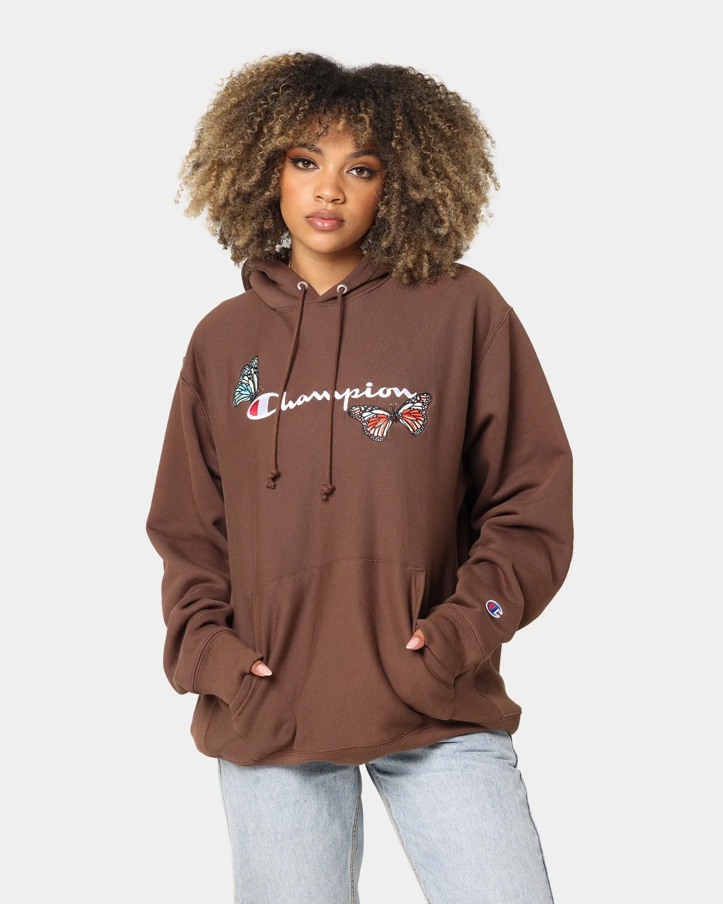 Weekend Ready Lip-gloss Champion Heritage Butterfly Embroidery Hoodie Coco Loco