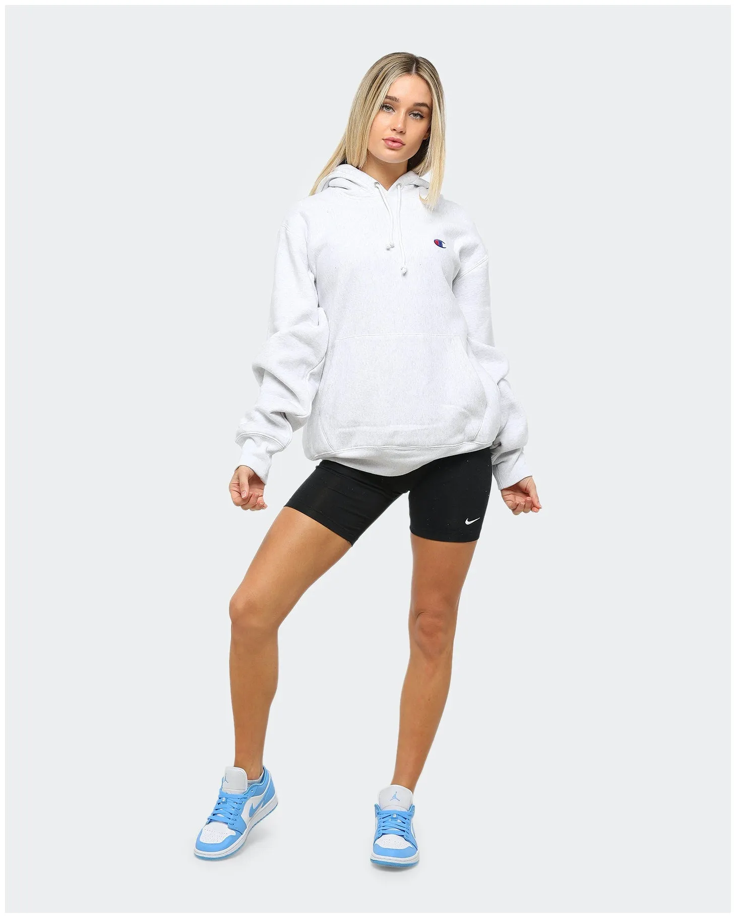 Statement Champion Rev Weave Hoodie Silver